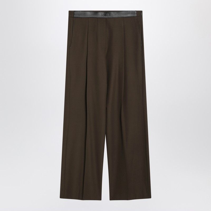 Loewe Loewe Khaki Green Wool Trousers Size 27" / US 4 / IT 40 - 1 Thumbnail