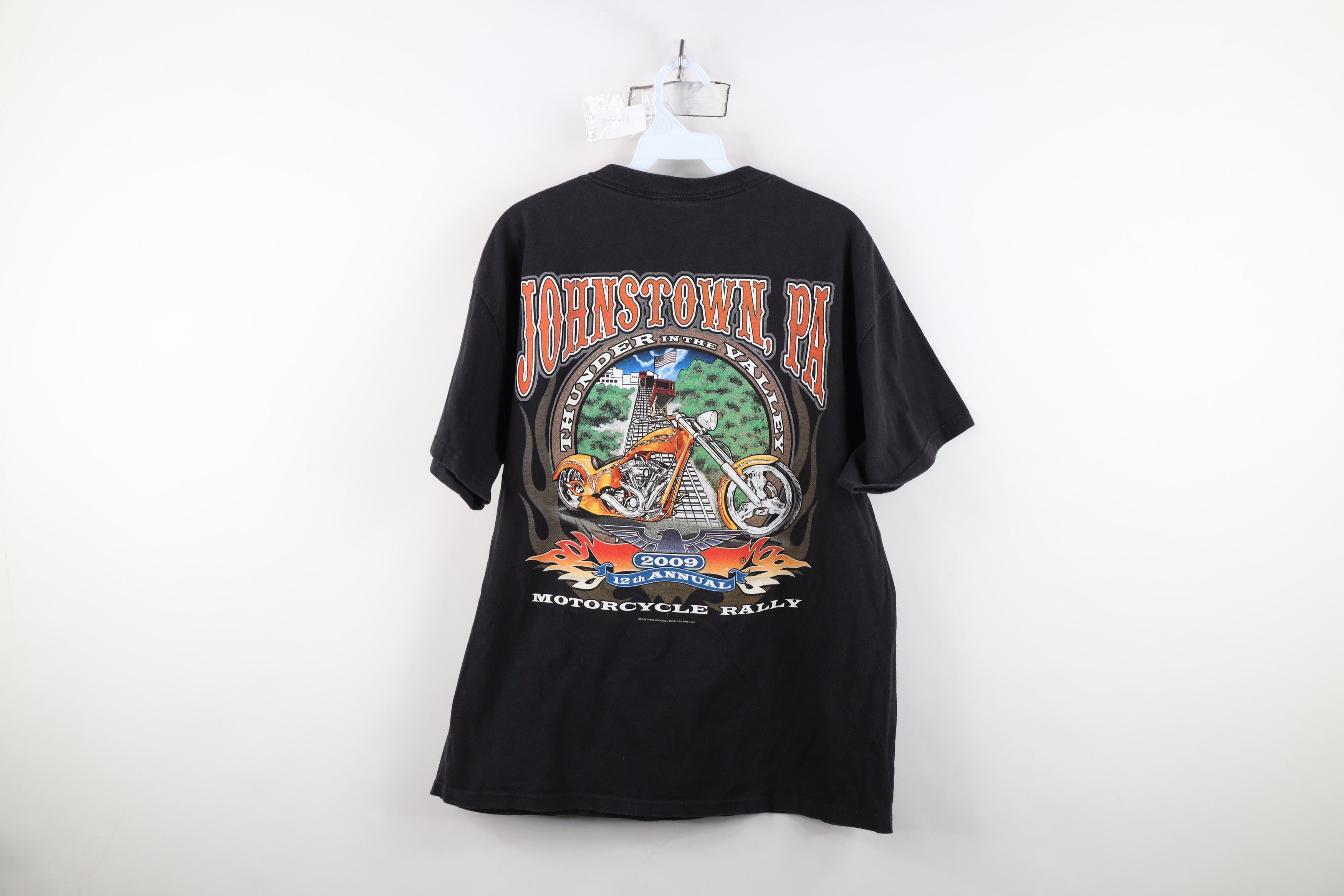 Vintage Vintage Y2K Johnstown Motorcycle Rally Fire Tribal T-Shirt Size US L / EU 52-54 / 3 - 14 Thumbnail