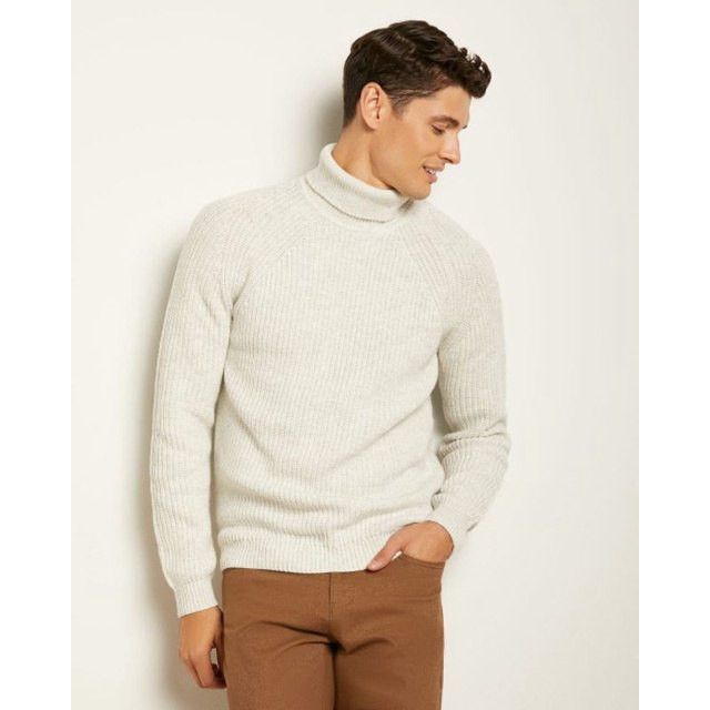 Polo Ralph Lauren × Ralph Lauren Polo Jeans Ralph Lauren Turtle Neck Pearl Color Sweater Size US L / EU 52-54 / 3 - 1 Thumbnail