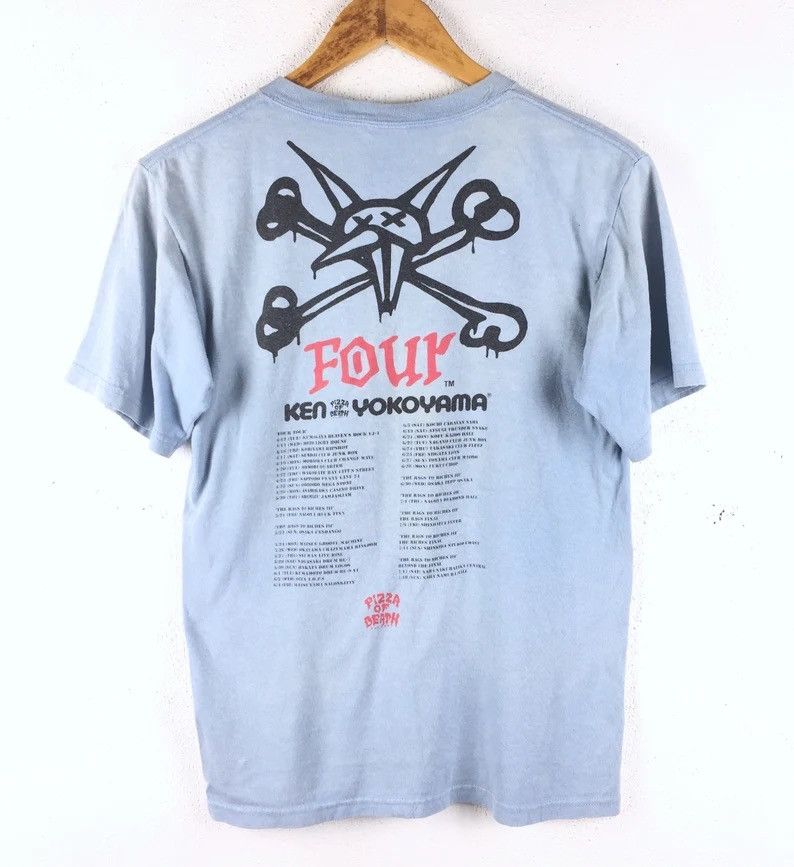image of Band Tees Pizza Of Death Records /fat Wreck Chords Shirt in Blue, Men's (Size Small)