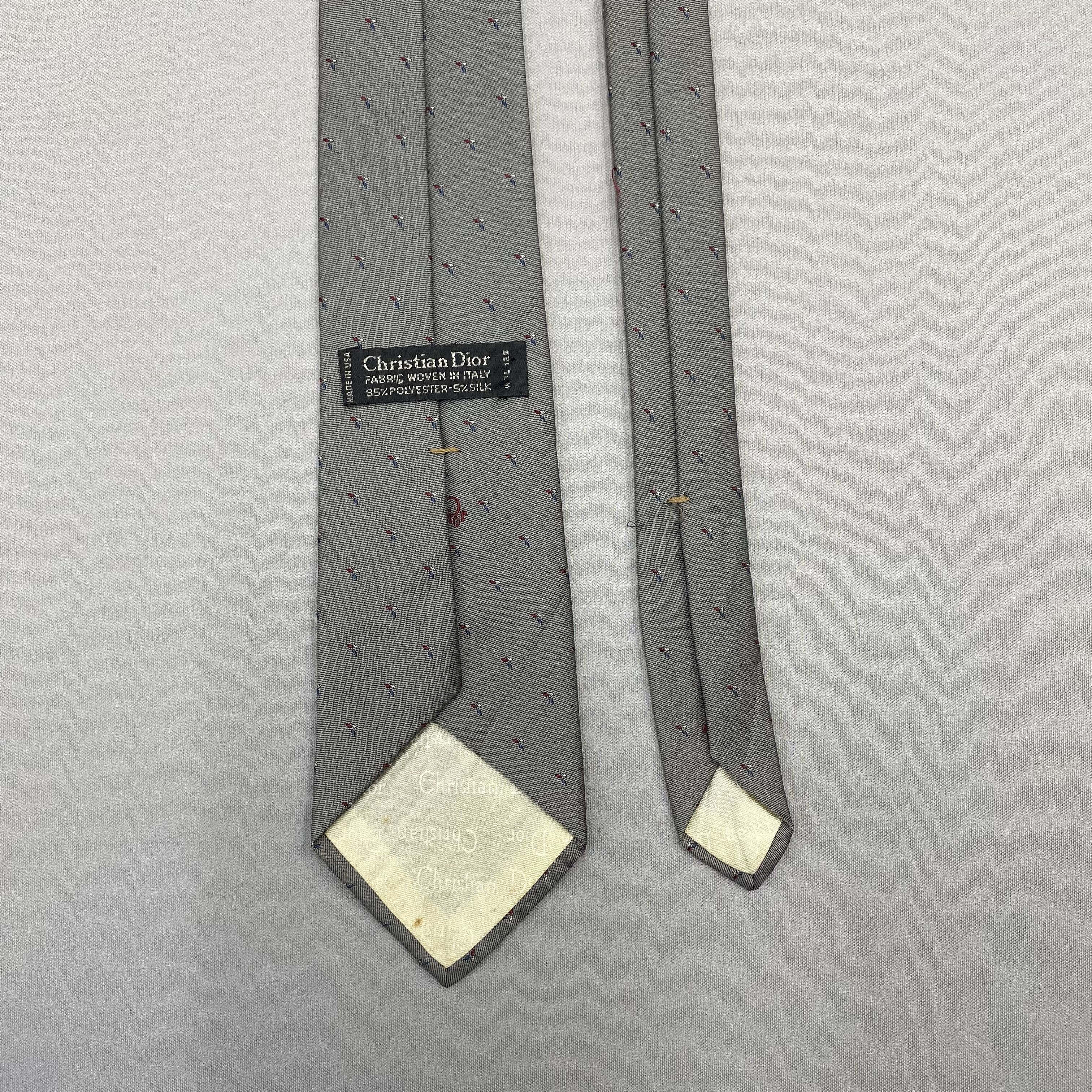 Christian Dior Monsieur Vintage Christian Dior SILK Necktie Cravate Pure Silk Size ONE SIZE - 6 Thumbnail
