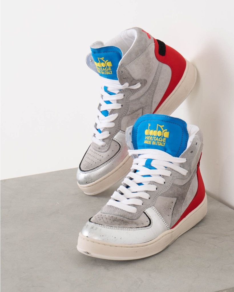 Diadora Diadora Mi Basket Italia Grey Rock High top made in Italy Size US 10.5 / EU 43-44 - 5 Thumbnail