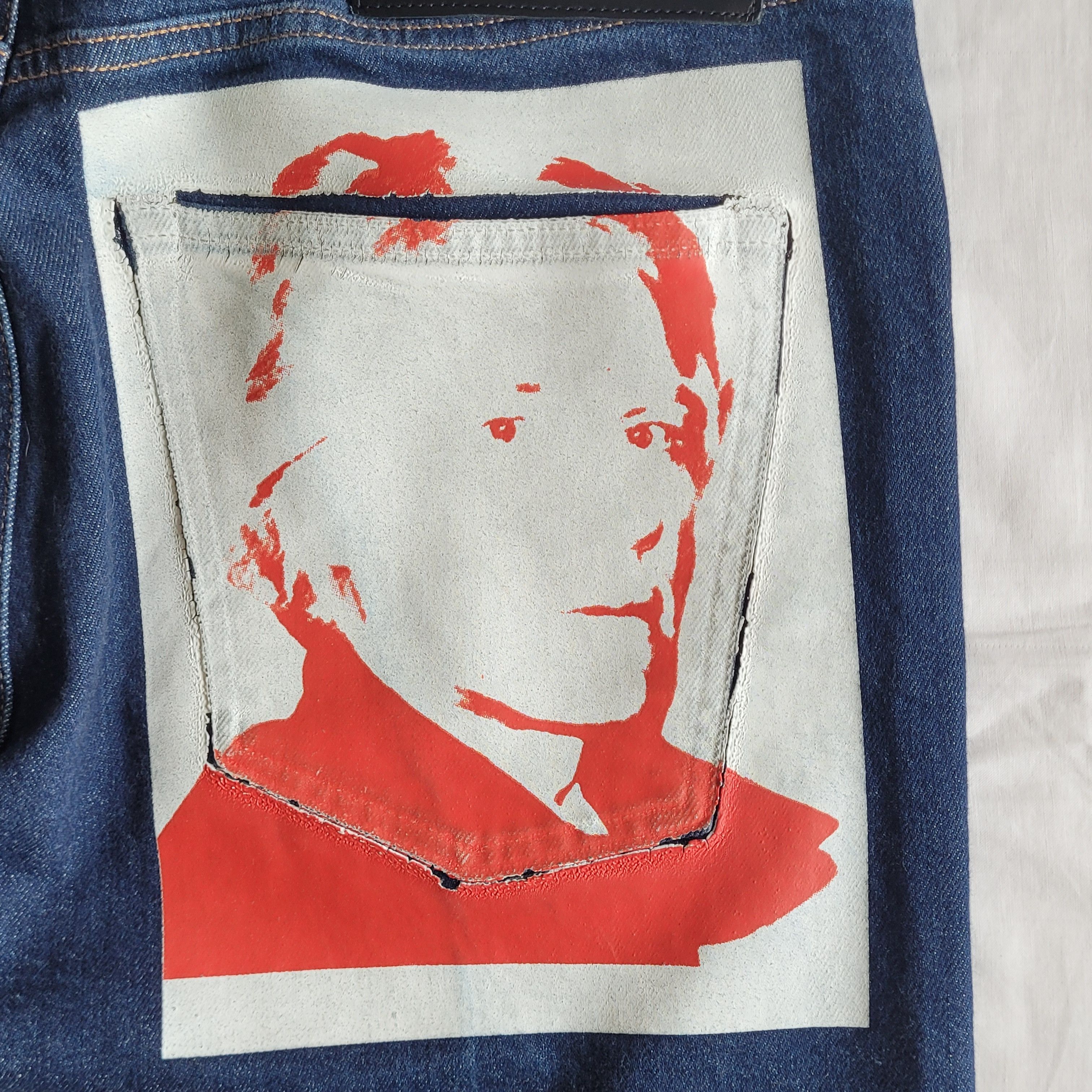 Calvin Klein × Calvin Klein 205W39NYC × Raf Simons Calvin Klein by Raf Simons raw denim printed jeans Size US 32 / EU 48 - 3 Thumbnail