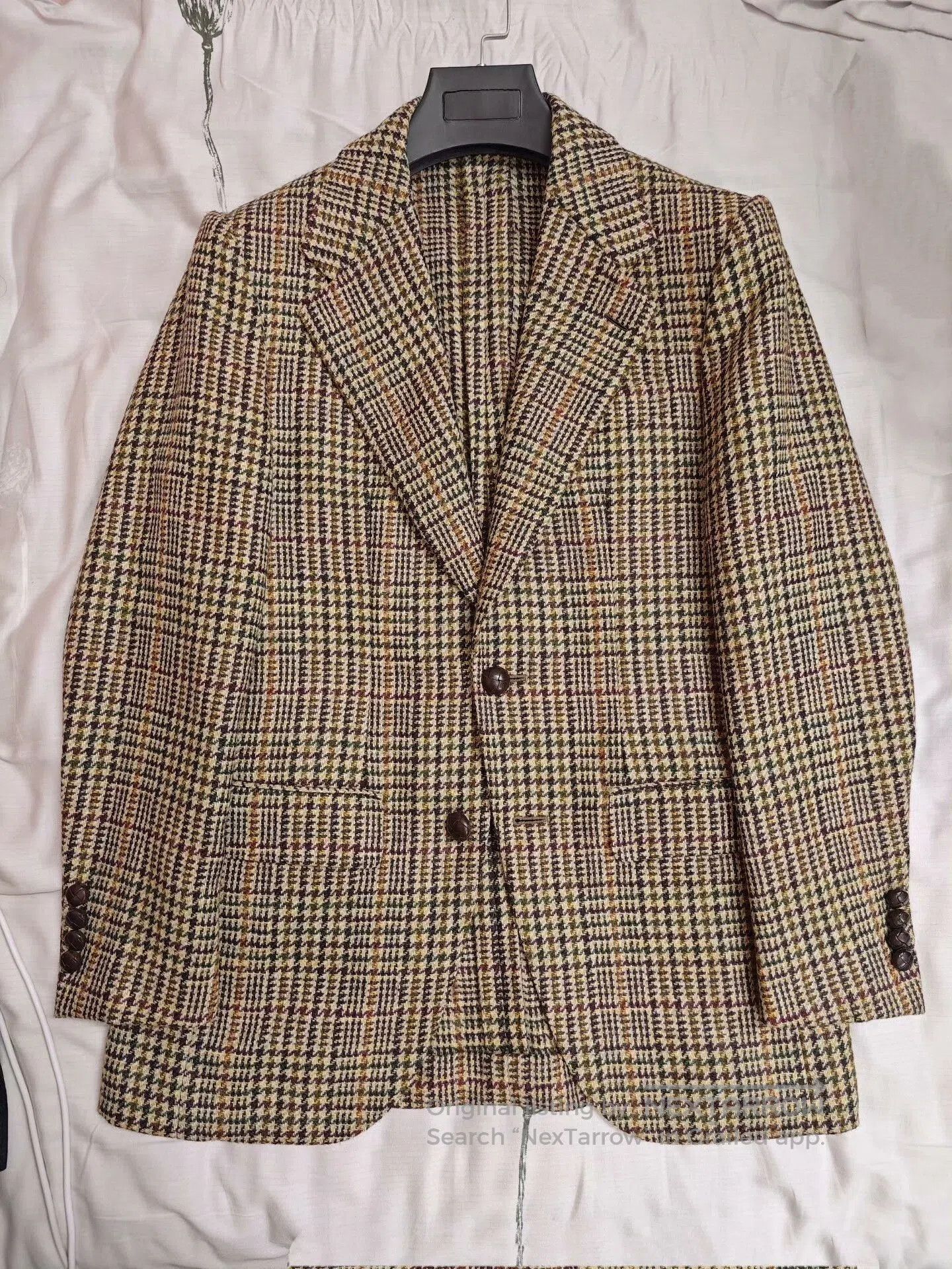 Caruso Caruso Brown Houndstooth Wool Blazer. Size US S / EU 44-46 / 1 - 5 Thumbnail