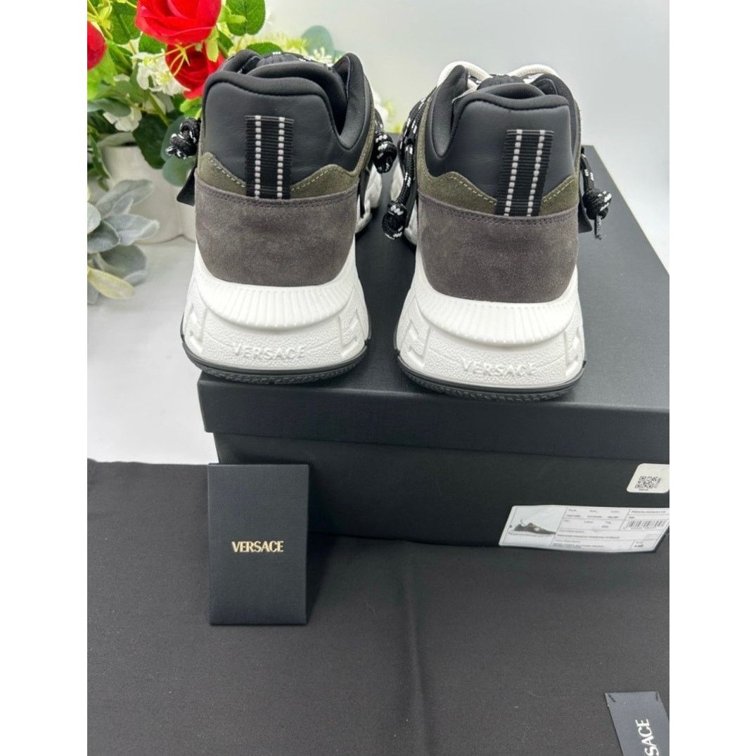 Versace Men's Versace TRIGRECA suede/leather sneakers size 44/11 Size US 11 / EU 44 - 7 Thumbnail