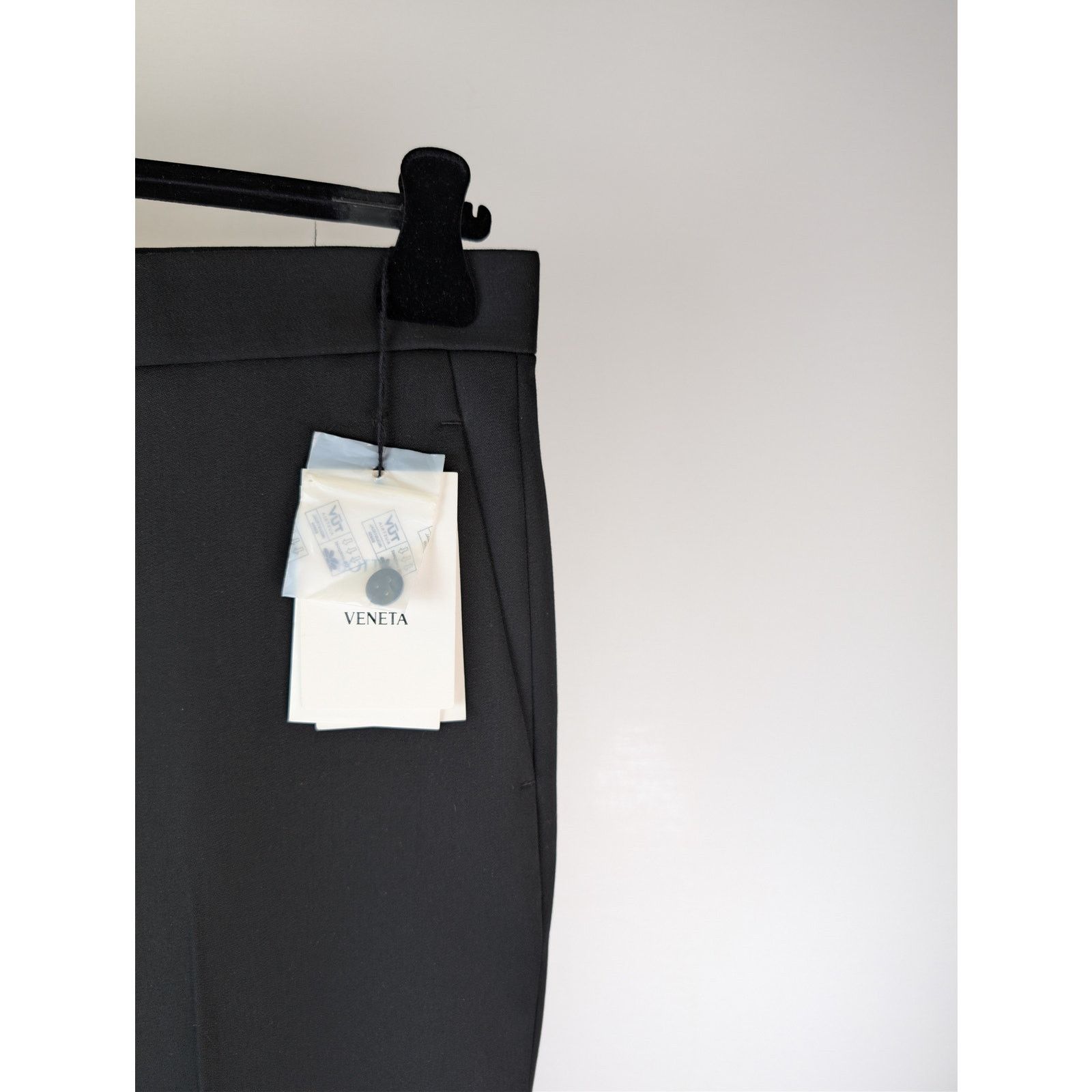 Bottega Veneta o1rshd1 Compact Wool Trousers Pants in Black Size US 34 / EU 50 - 6 Thumbnail