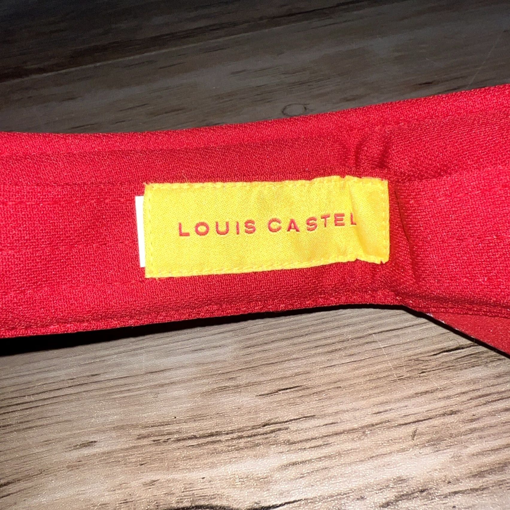 Vintage Louis Castel Visor Hat Red Strap Back One Size Men Hat Size ONE SIZE - 5 Thumbnail