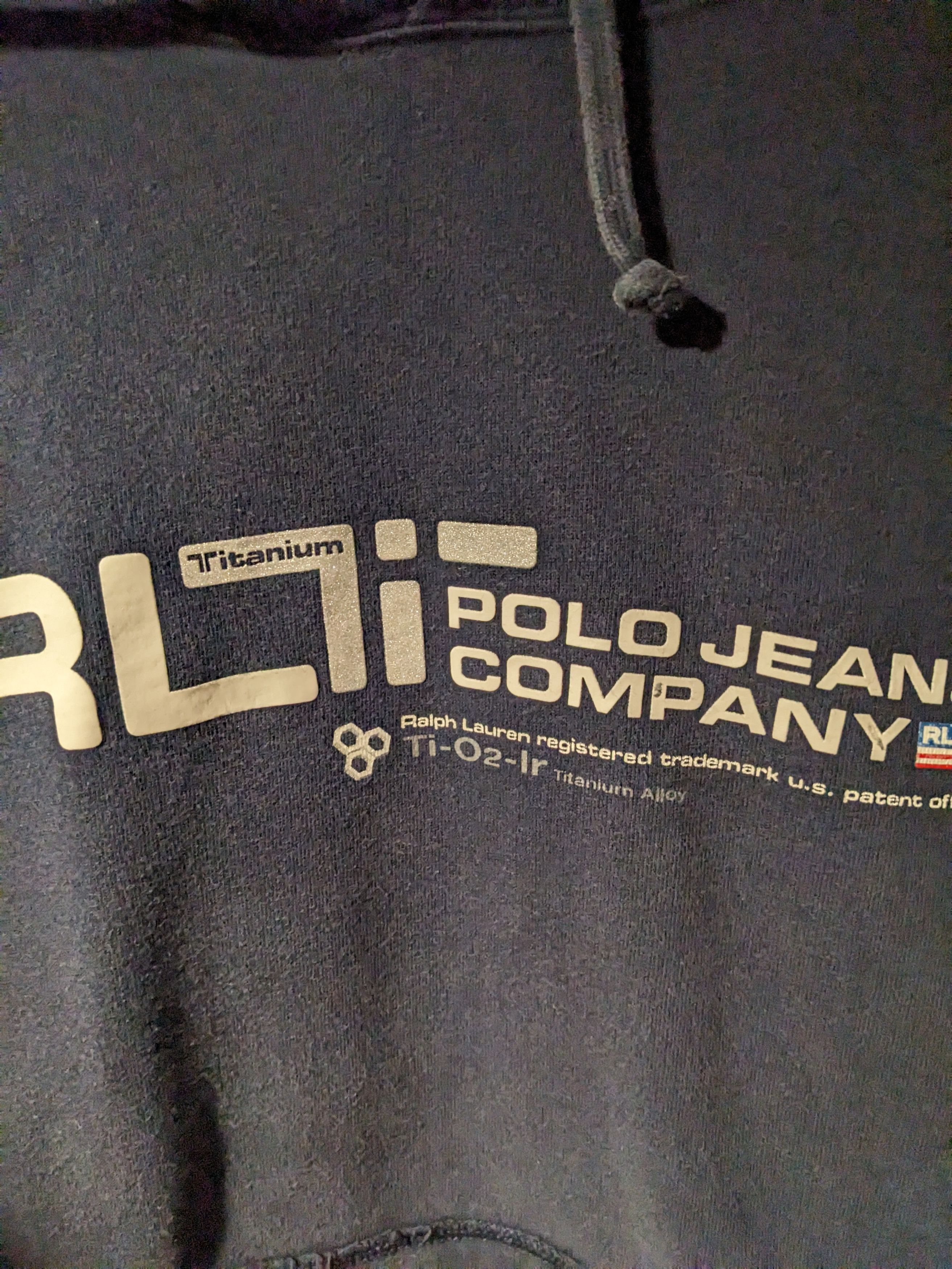Polo Ralph Lauren × Vintage Vintage Y2K Polo Jeans Company Titanium Blue X-Large Hoodie Size US XL / EU 56 / 4 - 2 Thumbnail