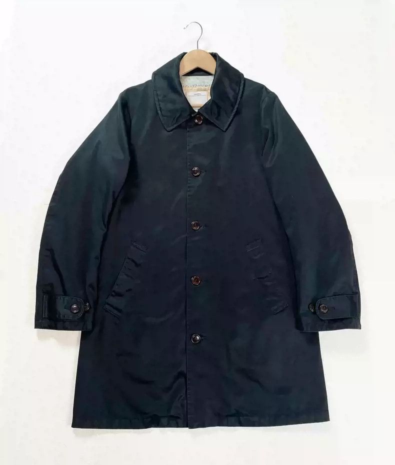 image of Visvim Herge Coat Indigo Overdye in Navy, Men's (Size Medium)