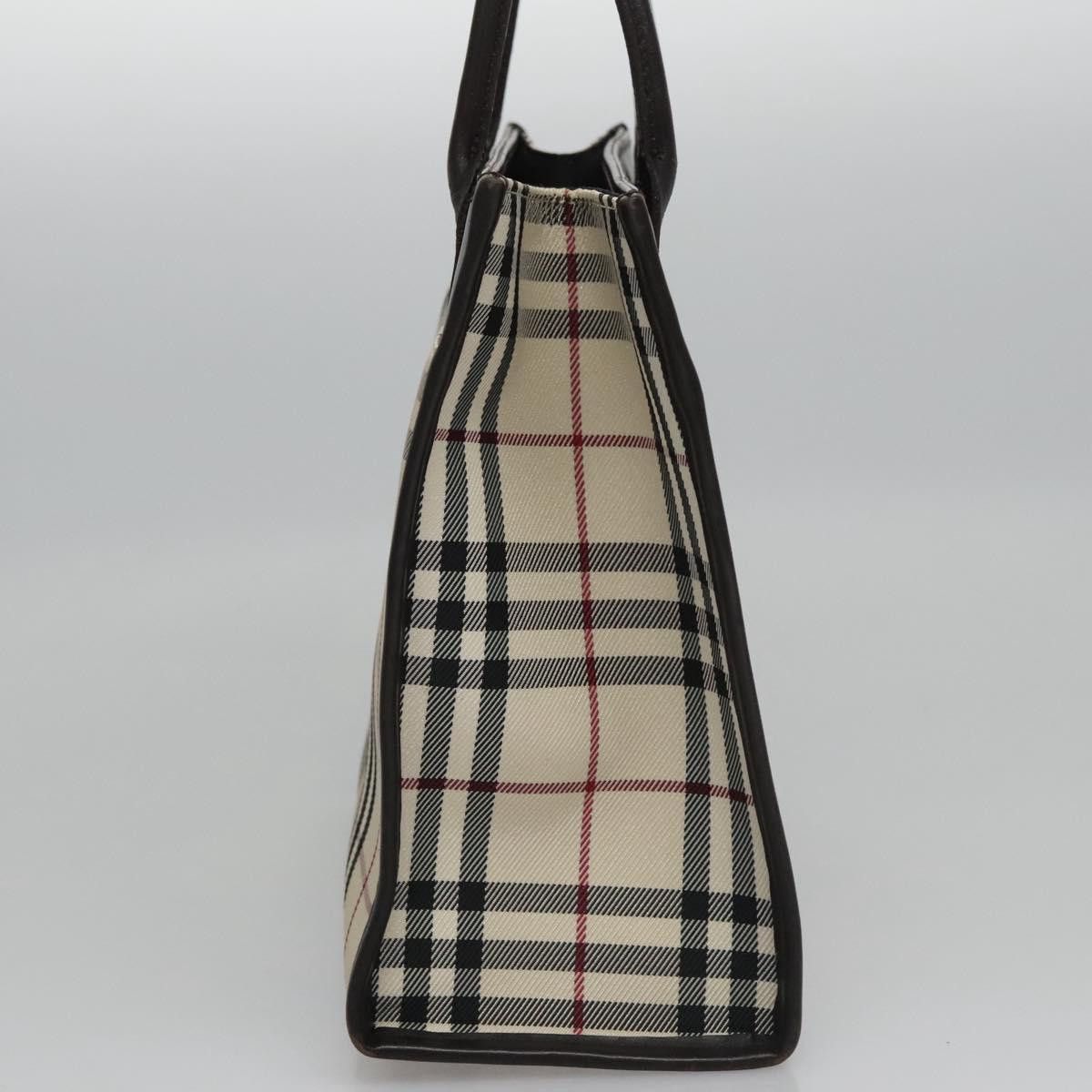 Burberry Burberry Nova Check Hand Bag Canvas Beige Brown Size ONE SIZE - 5 Thumbnail