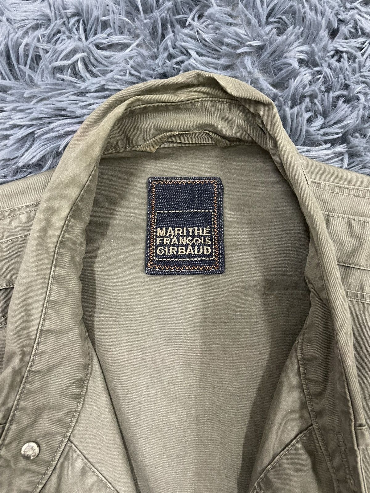 Marithe + Francois Girbaud × Vintage MFG Army Shirt Slim Fit Size US M / EU 48-50 / 2 - 4 Thumbnail