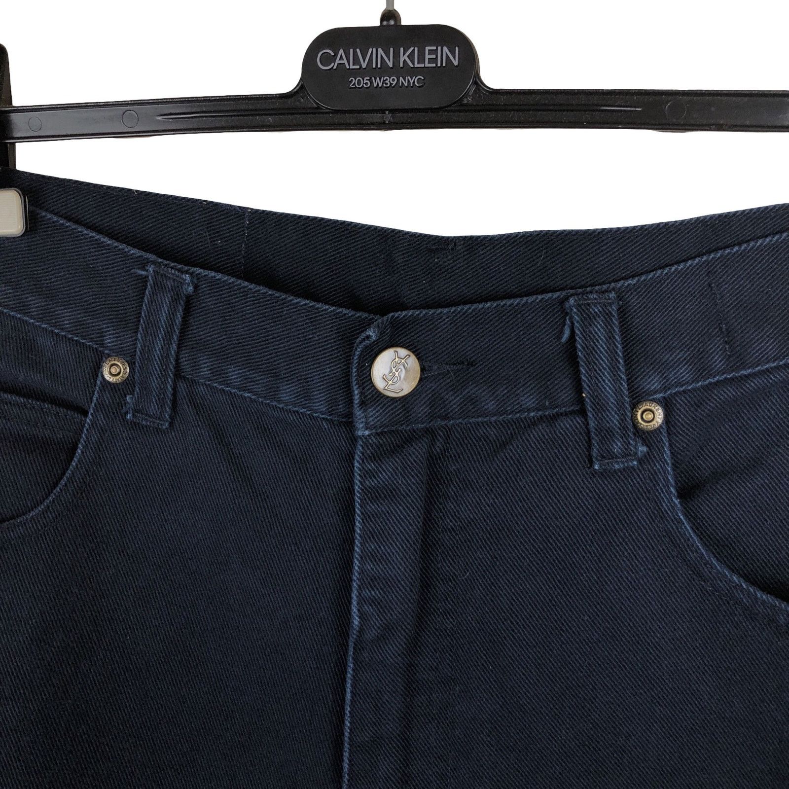 Yves Saint Laurent Vintage Yves Saint Laurent Baggy Jeans YSL Logo 36 Navy Size US 36 / EU 52 - 4 Thumbnail
