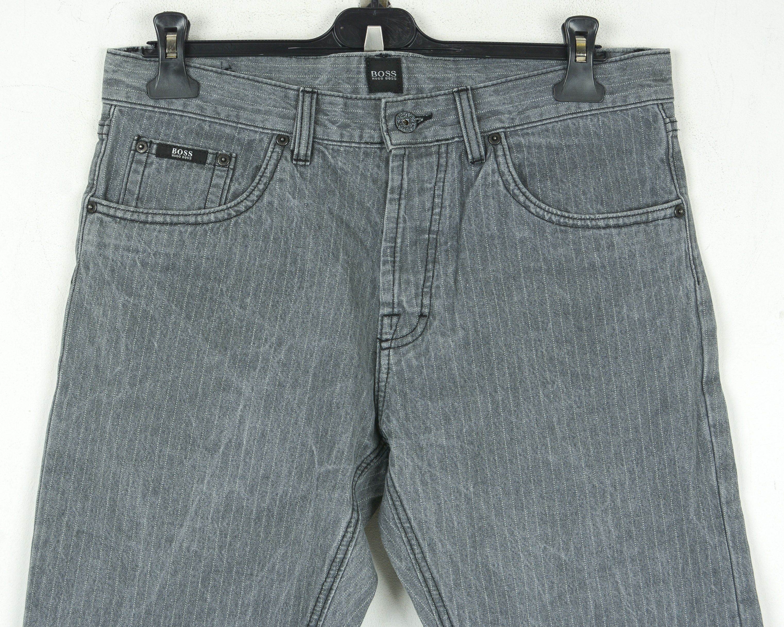 Hugo 'Scout 1' W33 L28 Straight Jeans Denim Pants Pinstriped Size US 33 - 2 Thumbnail
