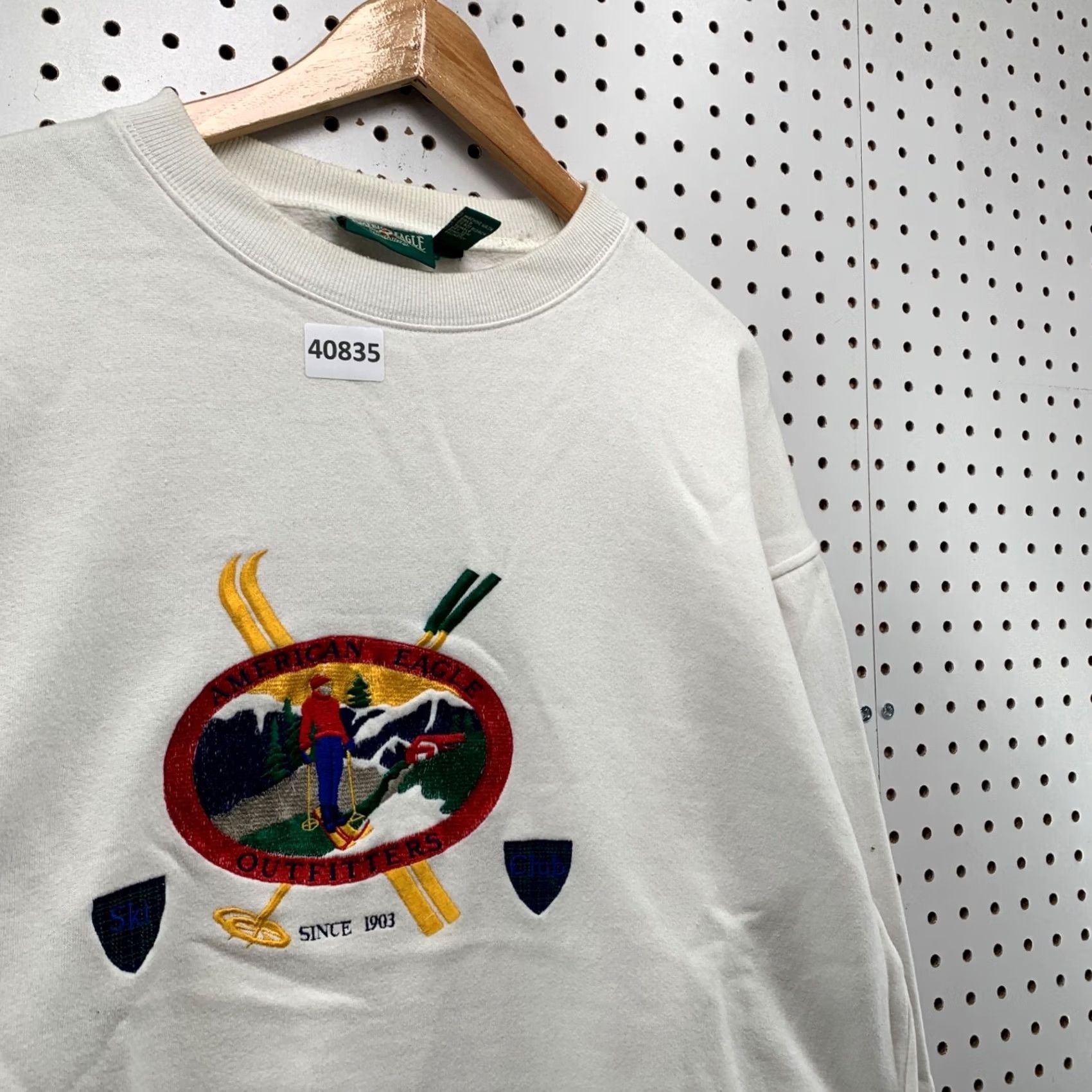 American Eagle Outfitters VINTAGE American Eagle Golf Sweatshirt Men XL White Embroidered 90s Size US XL / EU 56 / 4 - 7 Thumbnail