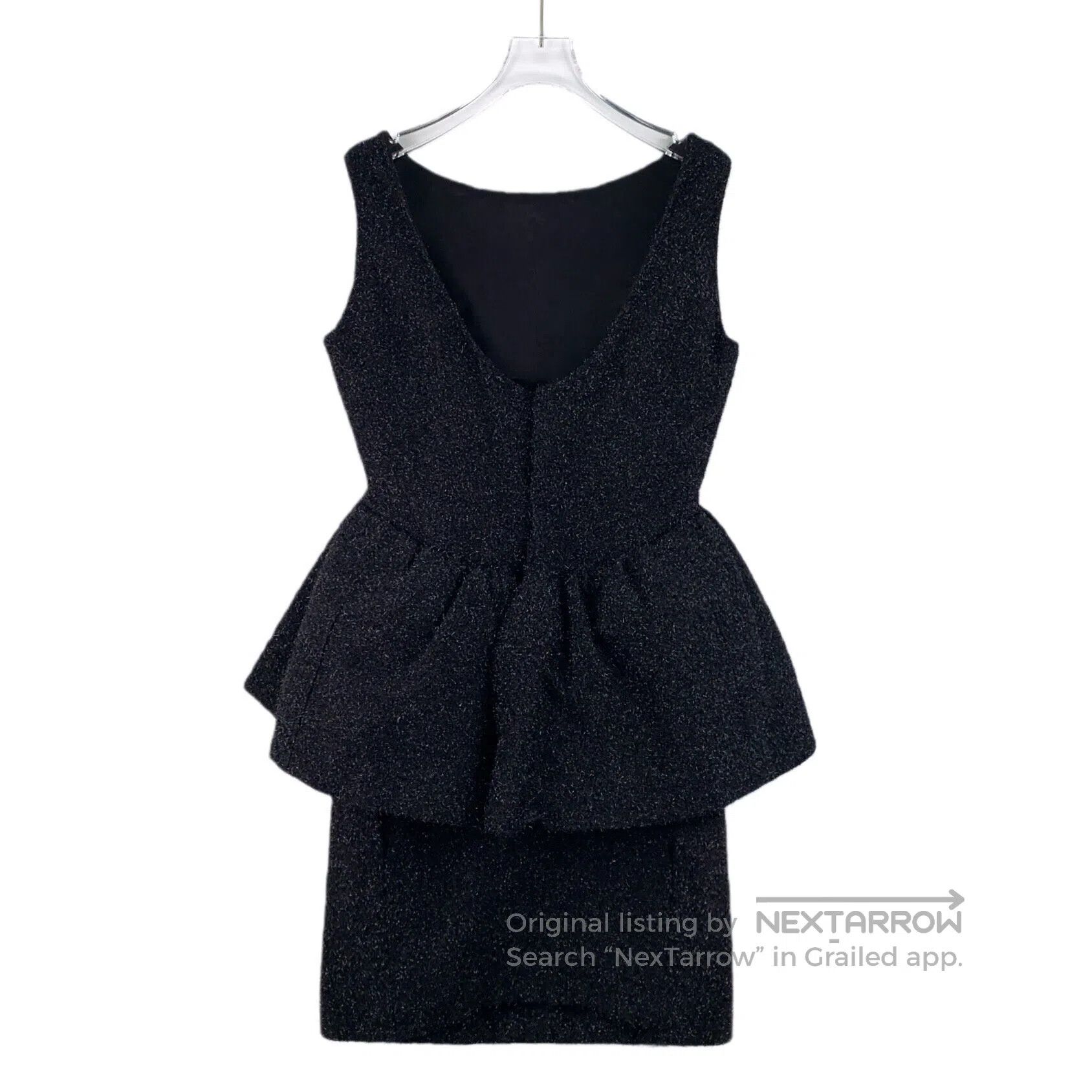 Balenciaga Balenciaga Black Silver Threaded Lace Wool Round Neck Slee Size XS / US 0-2 / IT 36-38 - 2 Thumbnail