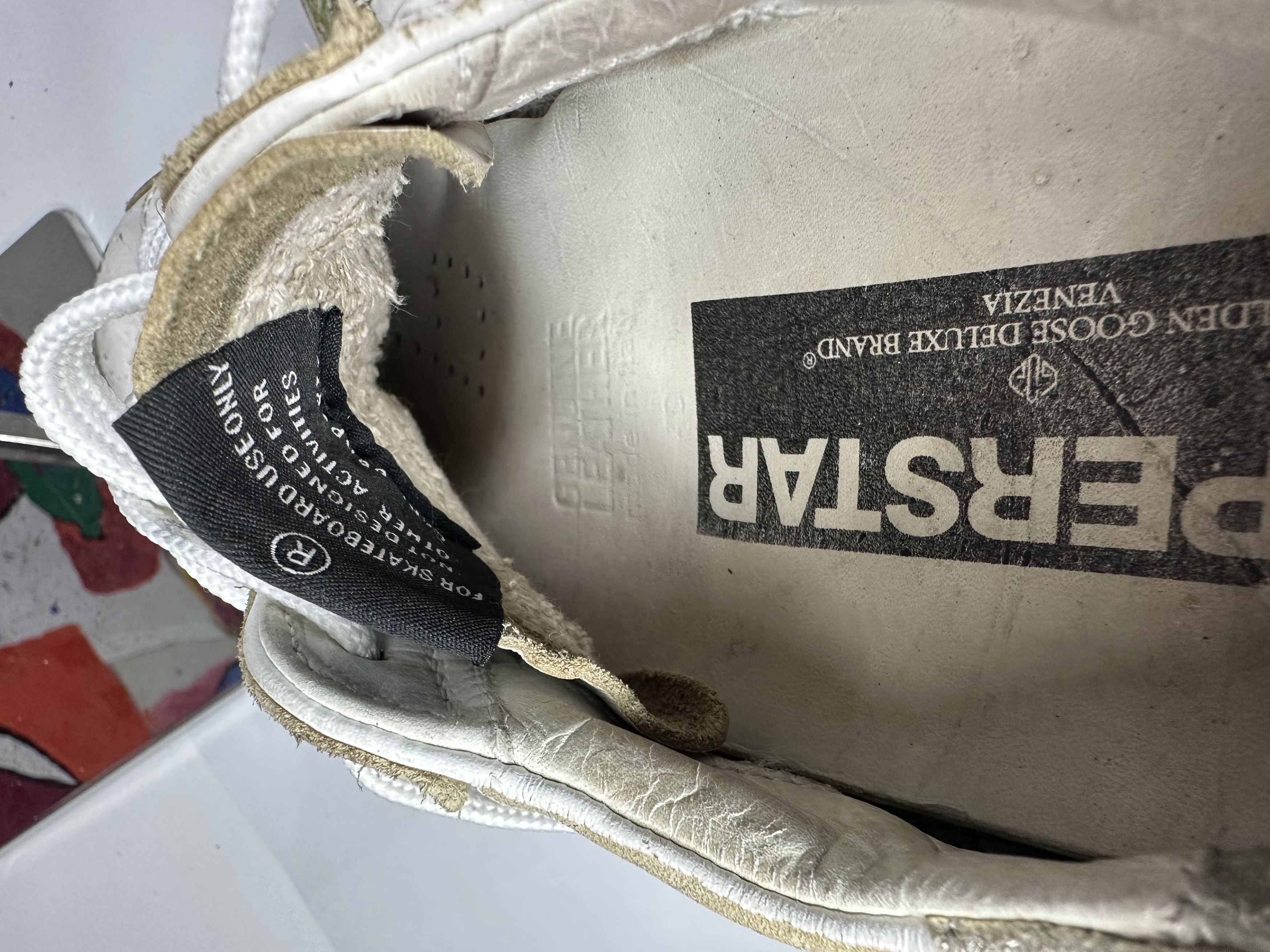 Golden Goose Golden Goose Graffiti Superstar Distressed Leather Sneakers. Size US 7 / EU 40 - 8 Thumbnail