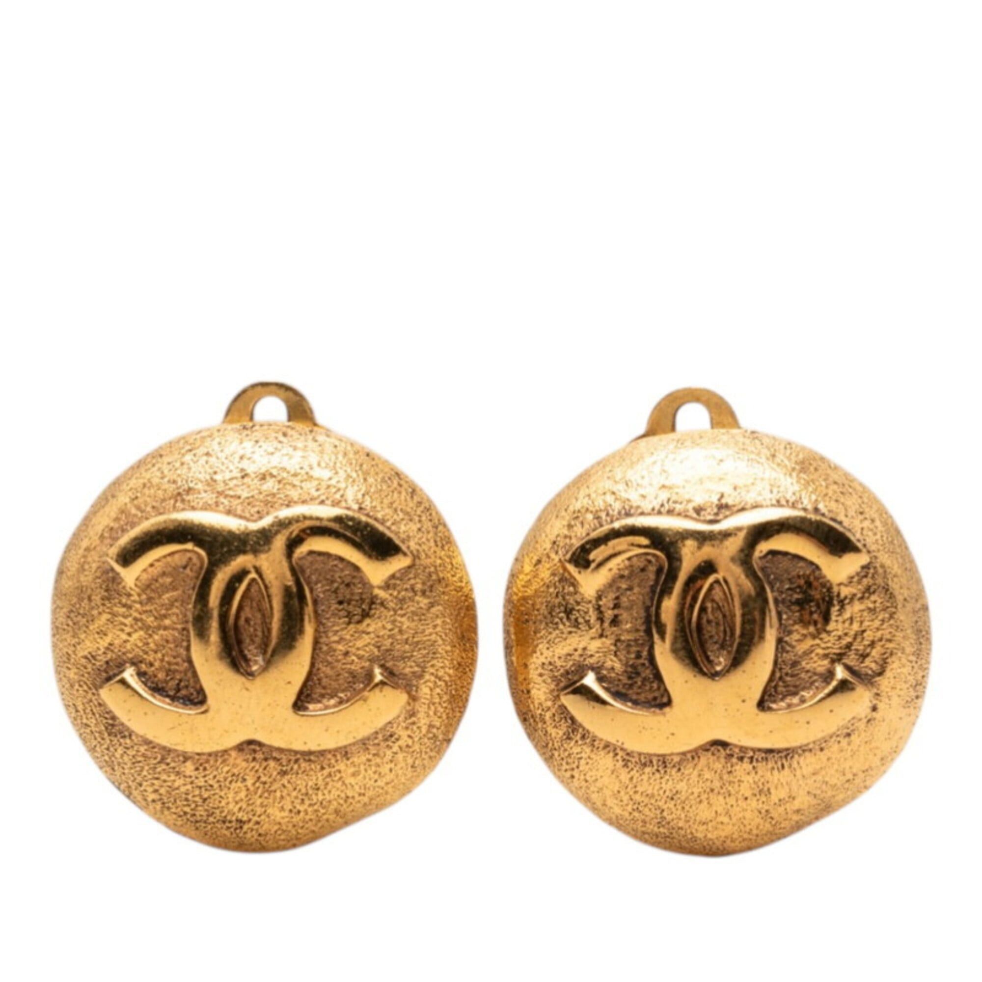 Chanel Chanel Coco Mark Earrings, Gold Plated, Women's CHANEL Size ONE SIZE - 1 Thumbnail