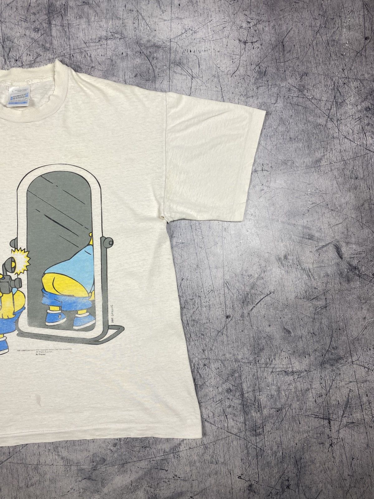 Fruit Of The Loom Vtg 1997 Bart Simpson Screen Stars Extreme Distressed Tee Size US L / EU 52-54 / 3 - 7 Thumbnail