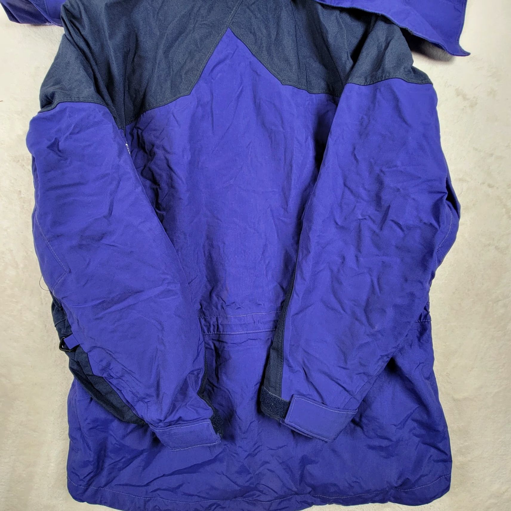 Vintage Columbia Titanium Womens Jacket L Omnitech Waterproof Blue Black Zip Hooded Pockets Size L / US 10 / IT 46 - 4 Thumbnail