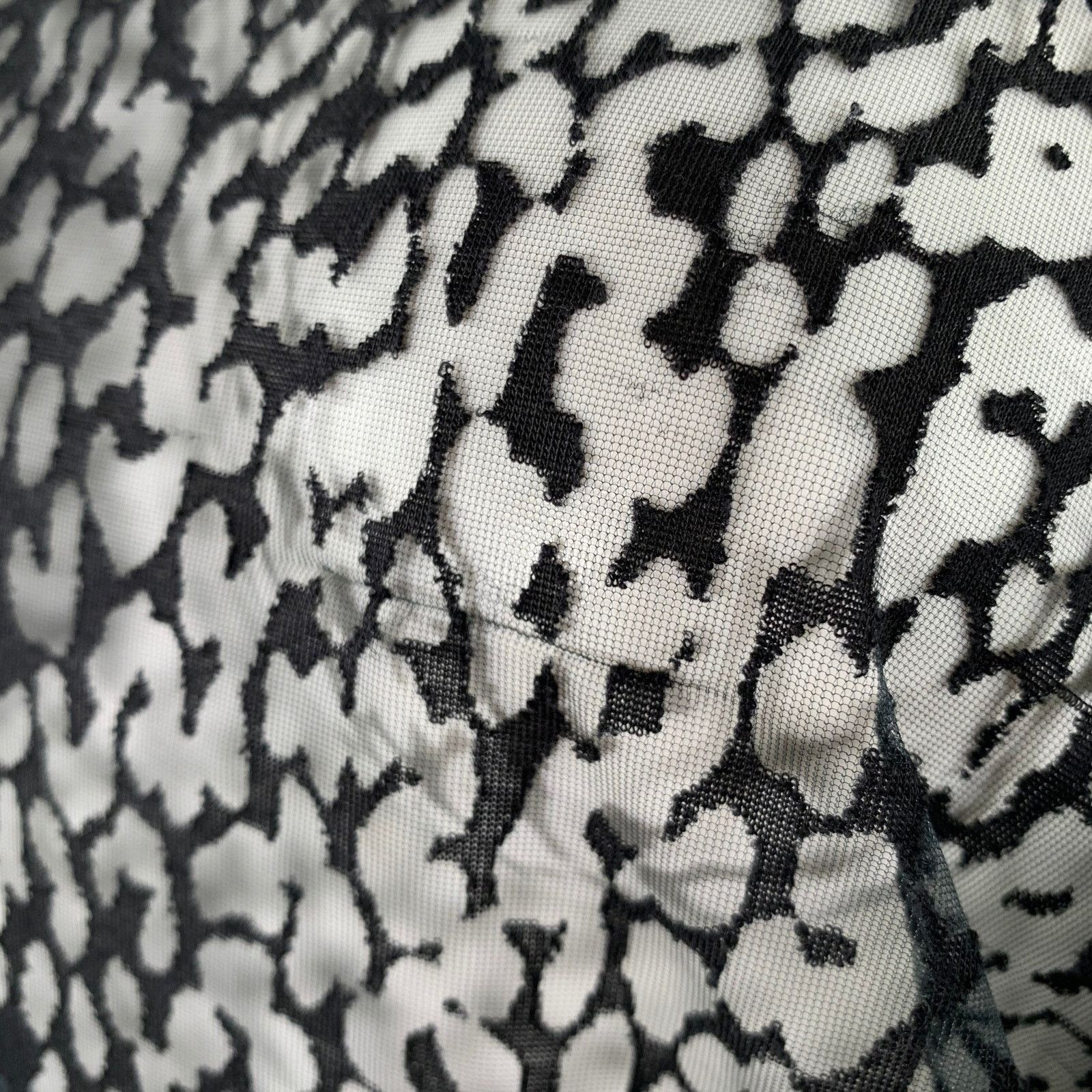 Saint Laurent Paris S Black Lyocell Blend See Through Animal Print Casual Top Size S / US 4 / IT 40 - 5 Thumbnail