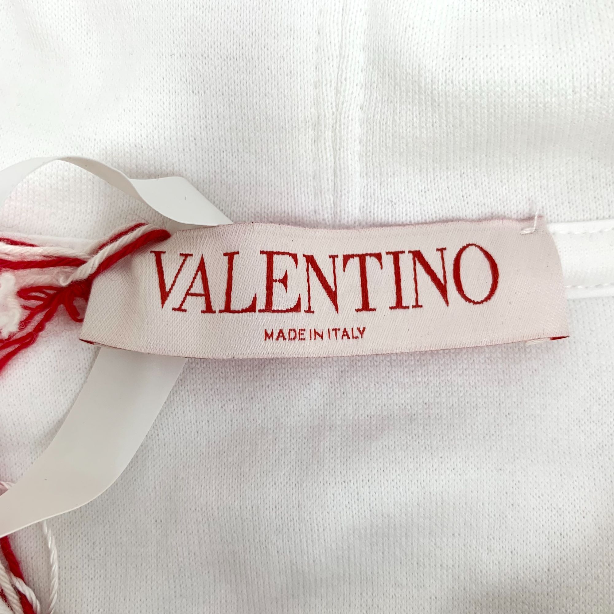 Valentino Valentino White & Red Graphic Love Print Hoodie Cotton Long- Size S / US 4 / IT 40 - 2 Thumbnail