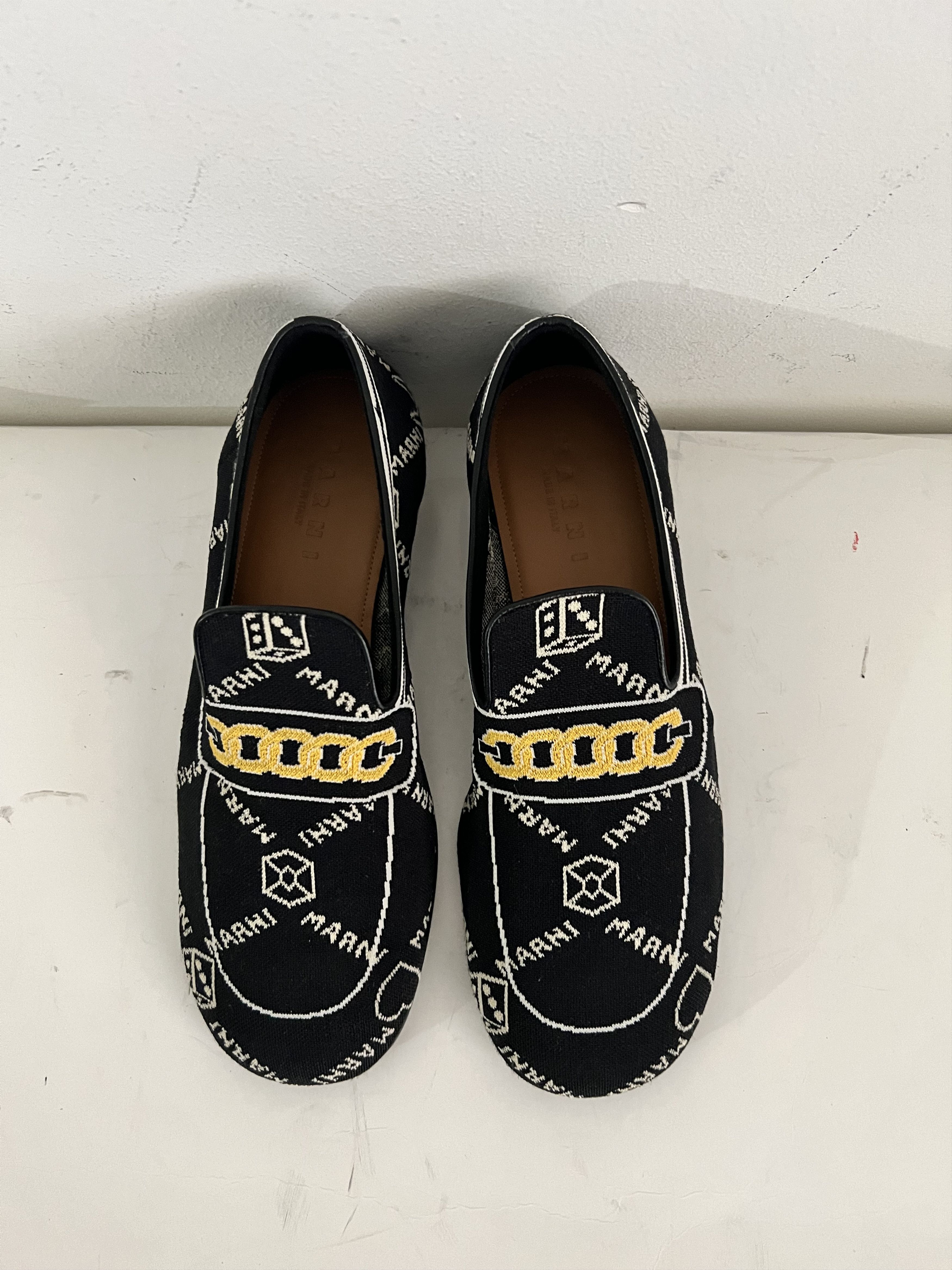 Marni Marnigram Trompe L'oeil Jacquard Moccasins Size US 10 / EU 43 - 5 Thumbnail