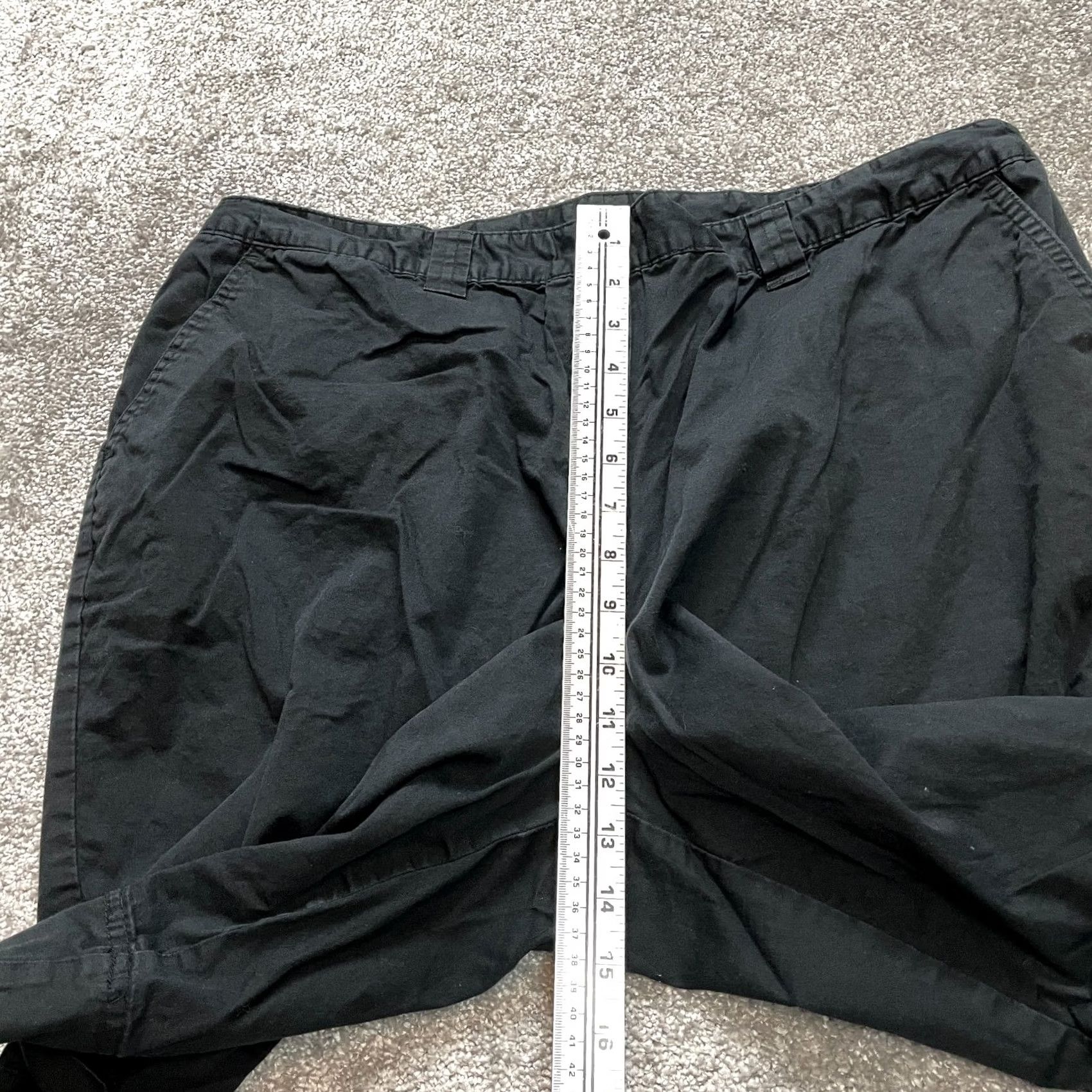 Vintage Kim Rogers Chino Bermuda Shorts Womesn 18W Black Casual Cotton Pockets 10” Insm Size 26" / US 2 / IT 38 - 5 Thumbnail