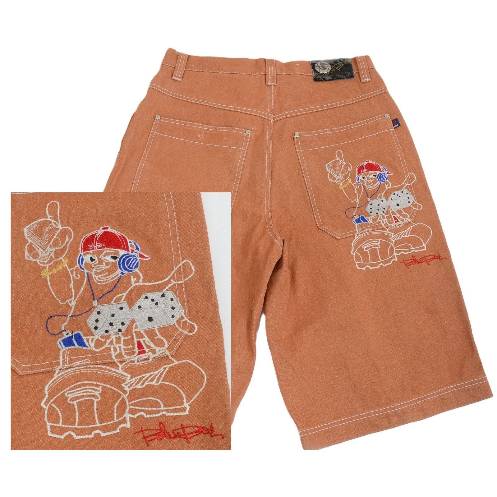 Rare! VTG 90s BLUEBOY Jean Shorts W32 L26 Skating Hip Hop Ca