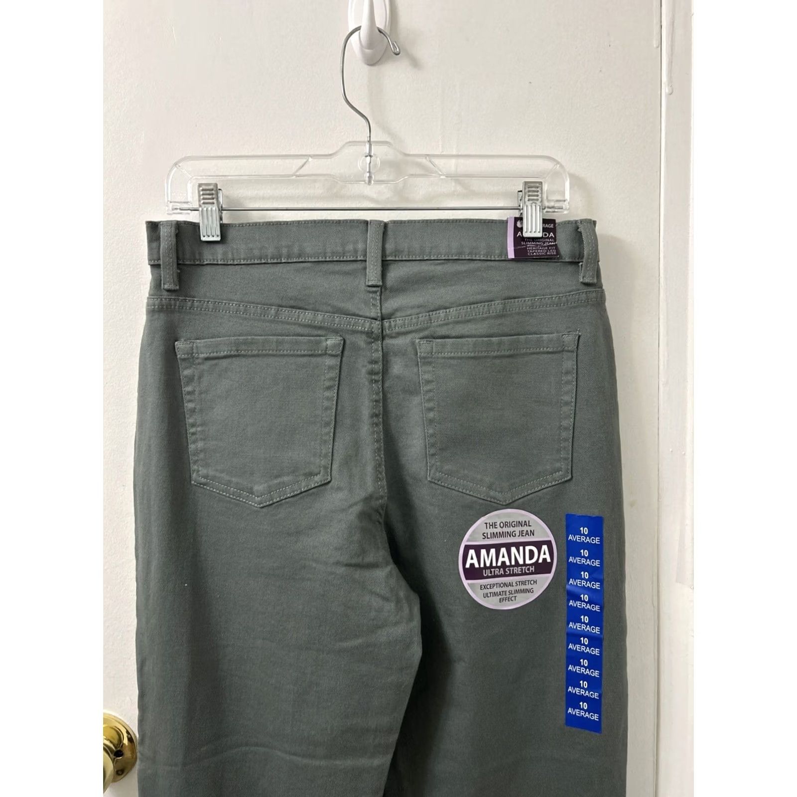 Gloria Vanderbilt Gloria Vanderbilt Amanda Jeans Women Sz 10 Gray Slim Straight 31x31 Denim 5-Pocket VINTAGE? Size 32" / US 10 / IT 46 - 7 Thumbnail