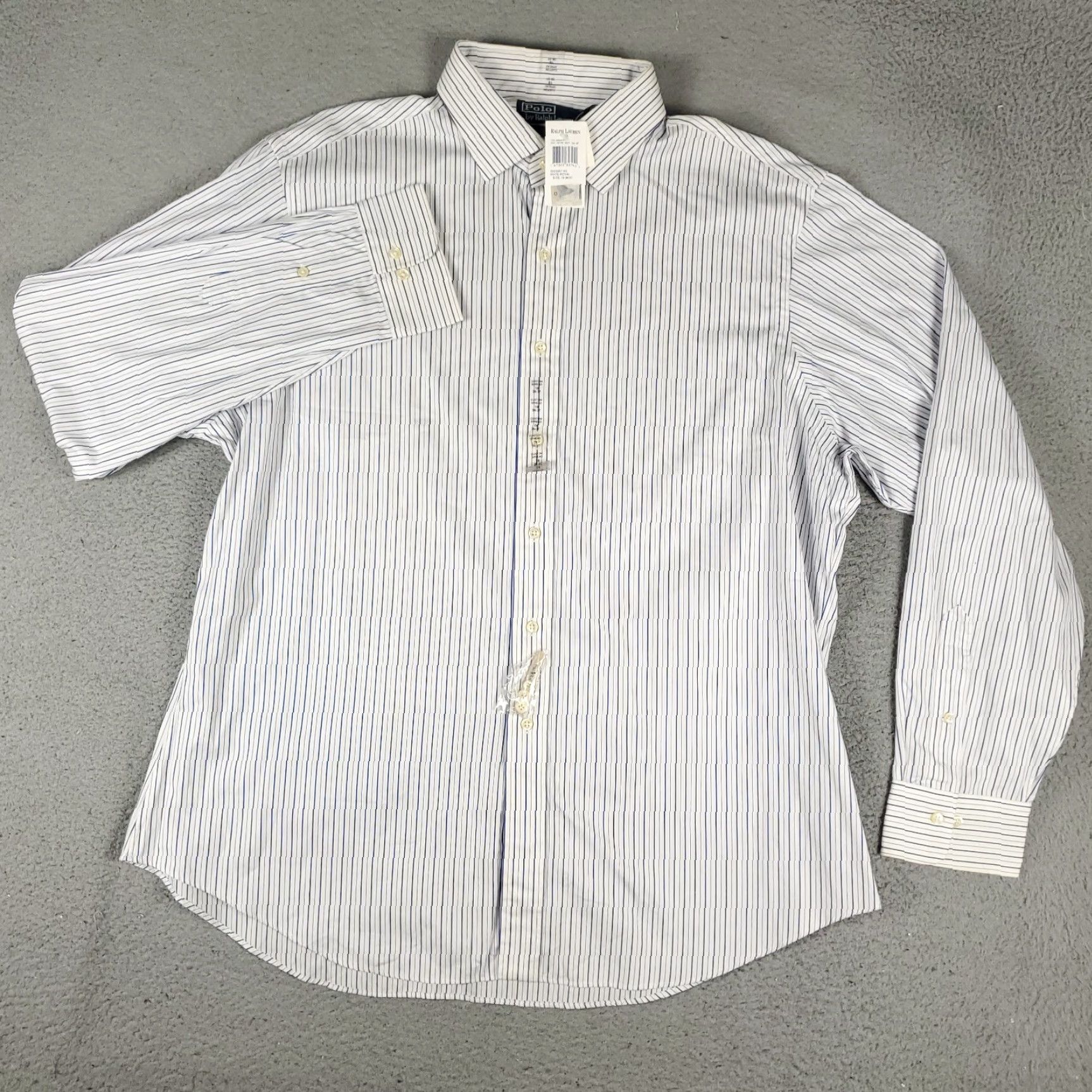 Ralph Lauren Ralph Lauren Dress Shirt Mens Size 18 Blue Striped Long Sleeve Button-Down Casual Size US XXL / EU 58 / 5 - 2 Thumbnail