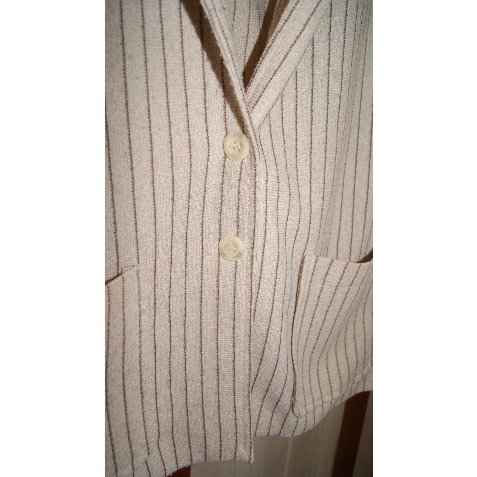 Vintage Vintage 80s Cape Cod Match Mates Blazer Jacket Womens 16 Tan Size XXL / US 16-18 / IT 52-54 - 5 Thumbnail