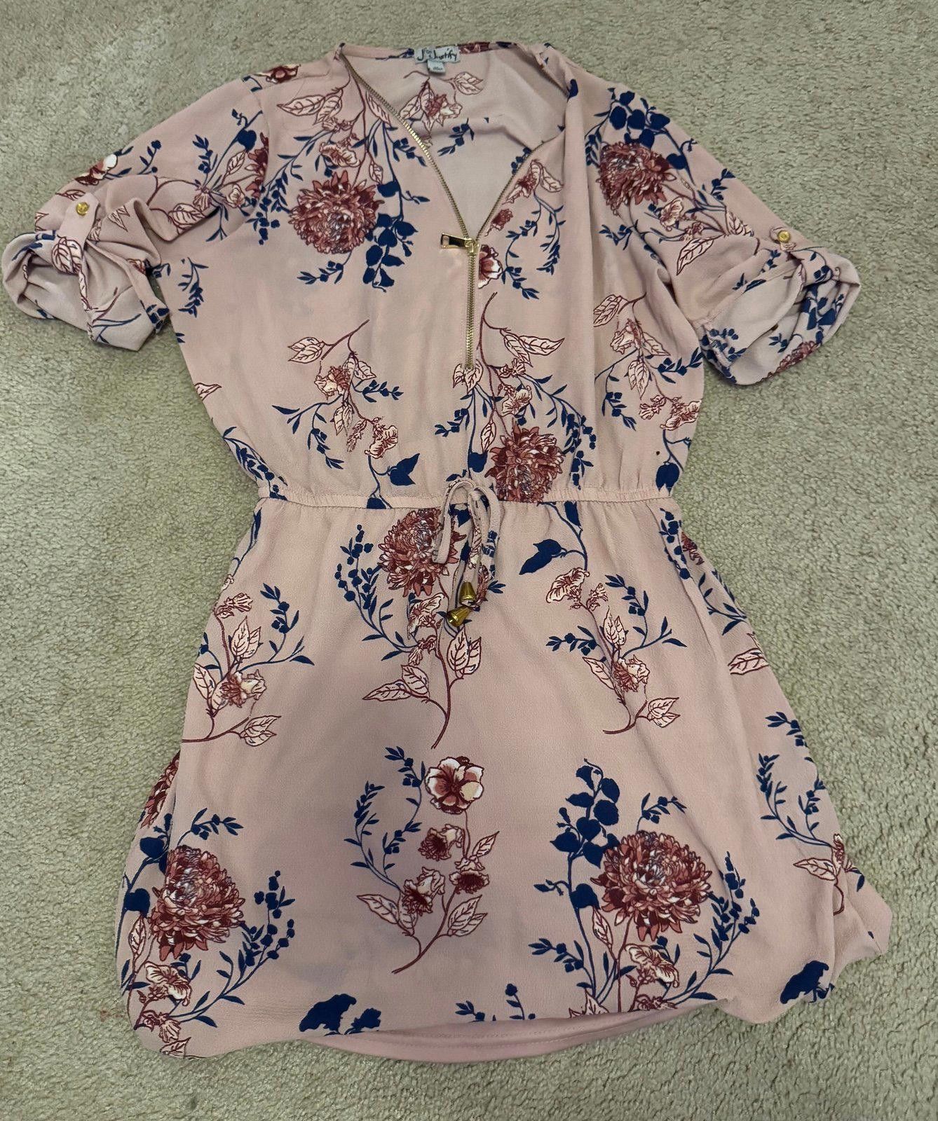 Designer Women’s Size Medium Pink Floral Dress Size M / US 6-8 / IT 42-44 - 1 Thumbnail