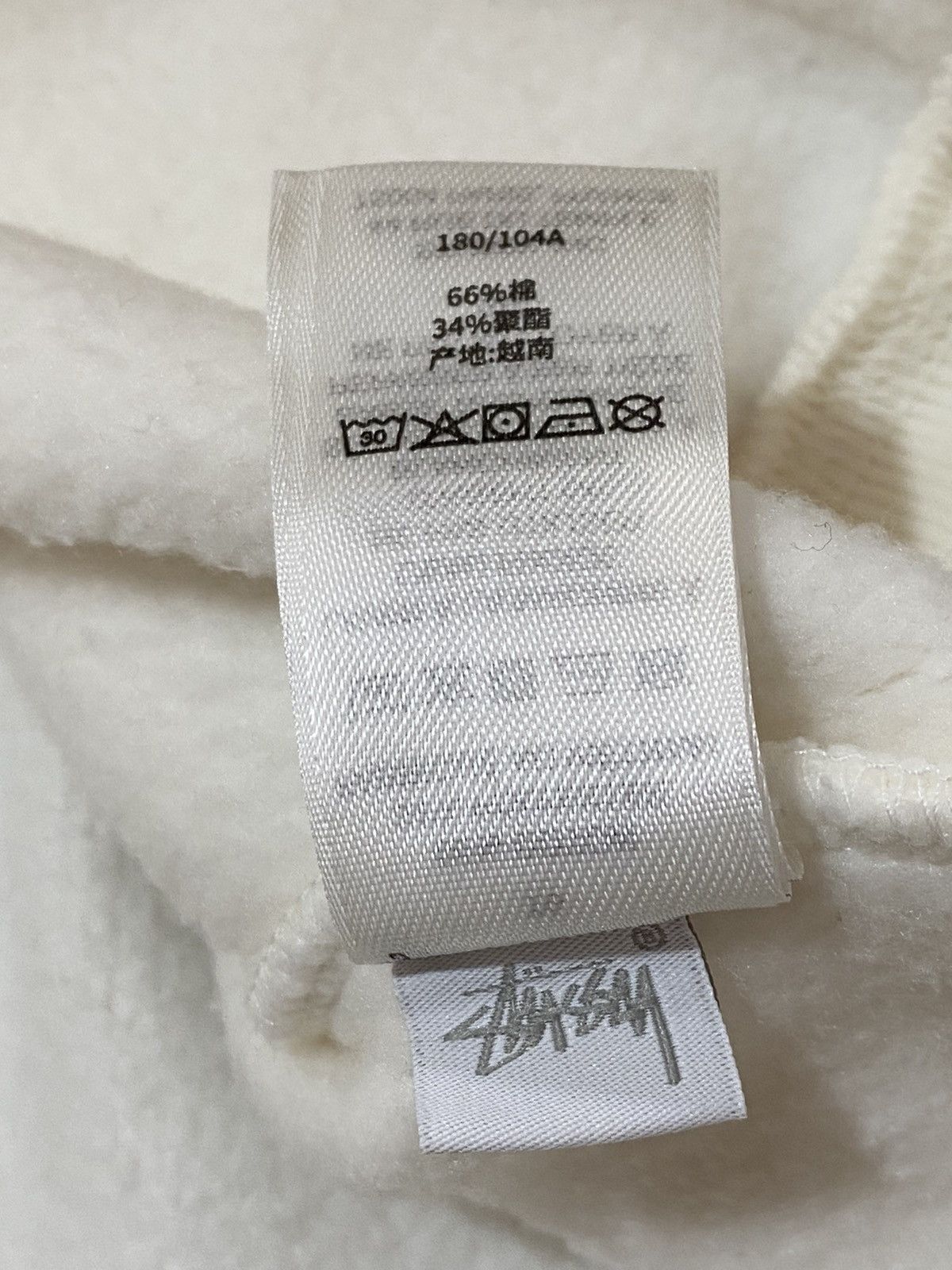 Stussy Stüssy Satin Patch White Sweatshirt with New Front Patch Size US XL / EU 56 / 4 - 14 Thumbnail