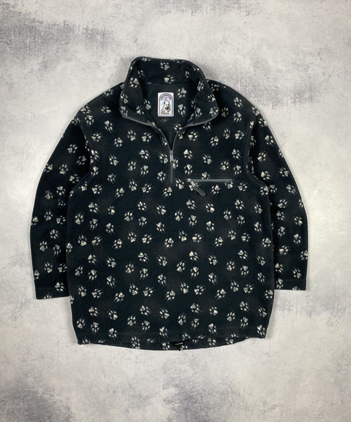 Jack Wolfskin Vintage Jack Wolfskin Polarsystem Paw Prints Fleece Jacket Size US M / EU 48-50 / 2 - 2 Thumbnail