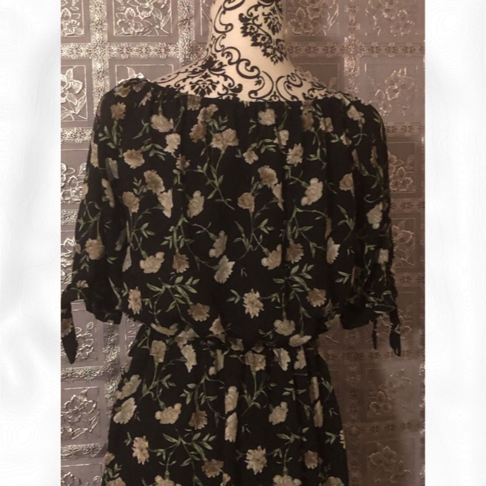 Other Candalite Floral Short Sleeve Tie Sleeve Dress Size M / US 6-8 / IT 42-44 - 6 Thumbnail