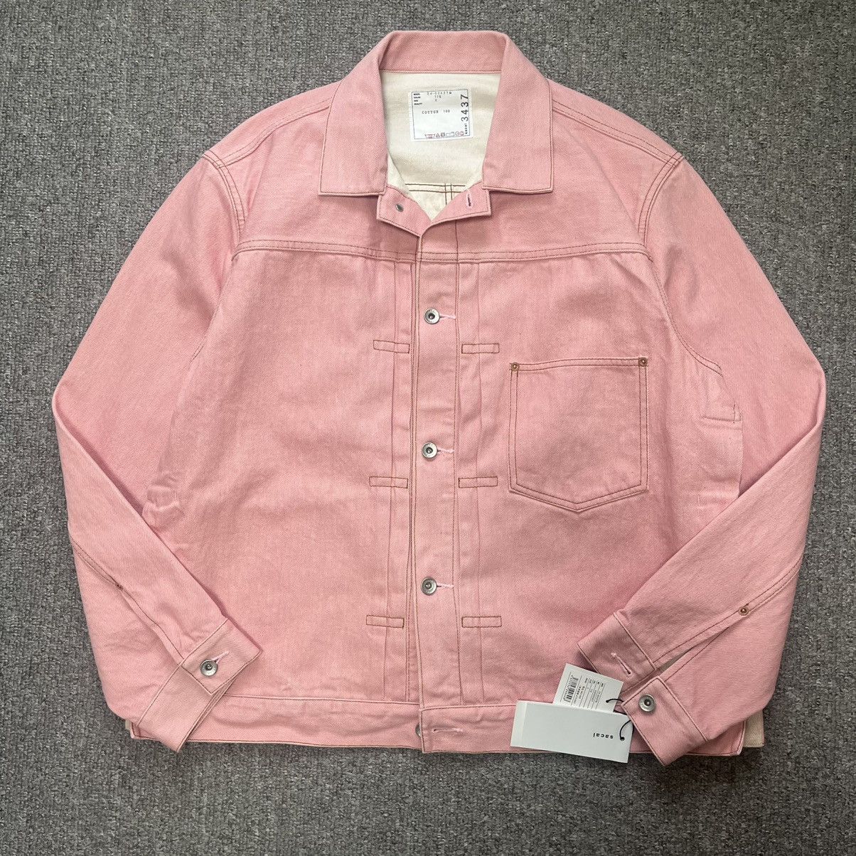 Sacai sacai 2024 Pink denim jacket size 3 Rare Size US XL / EU 56 / 4 - 2 Thumbnail