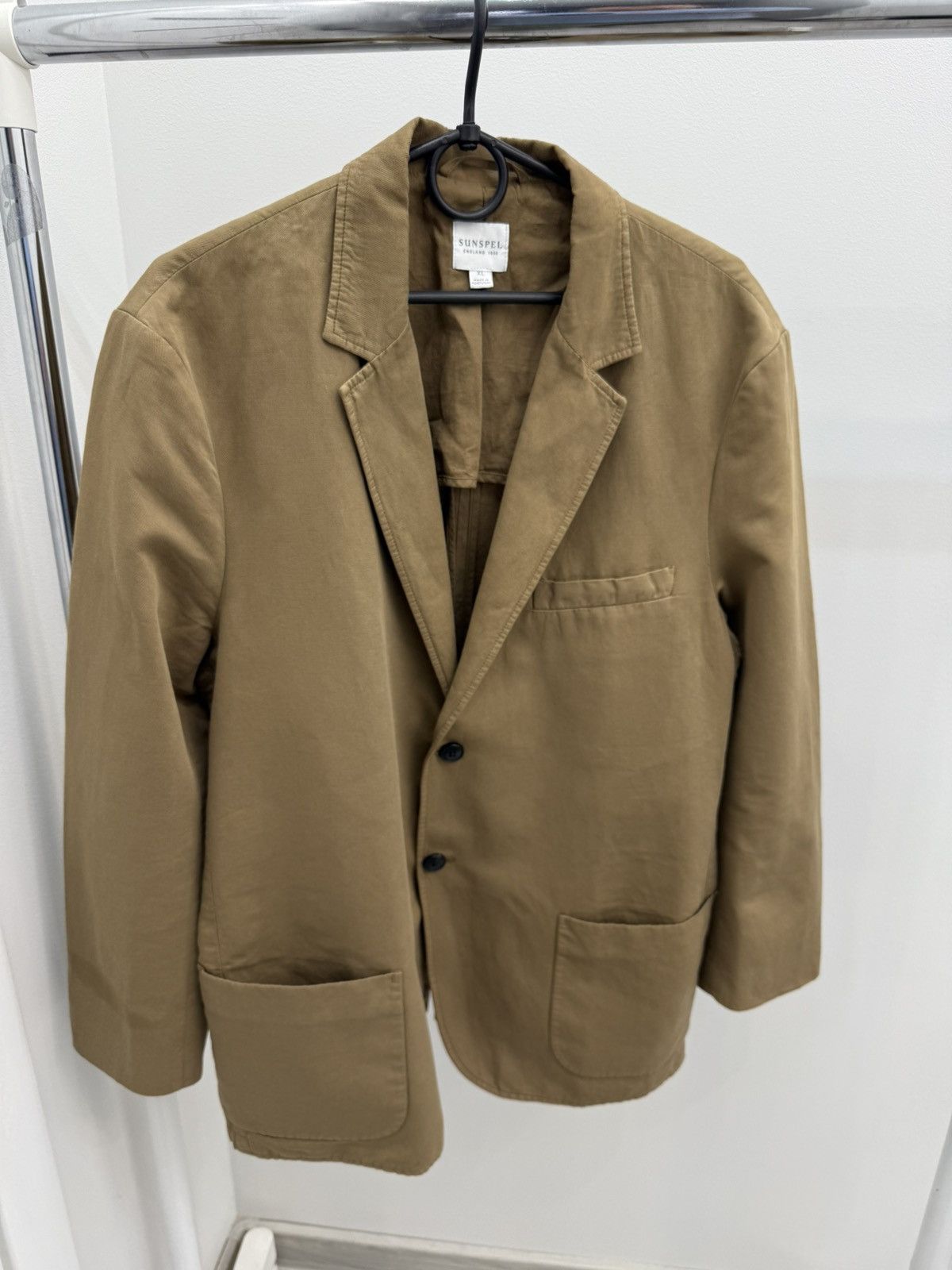 Sunspel Two Button Cotton Linen Blazer Jacket