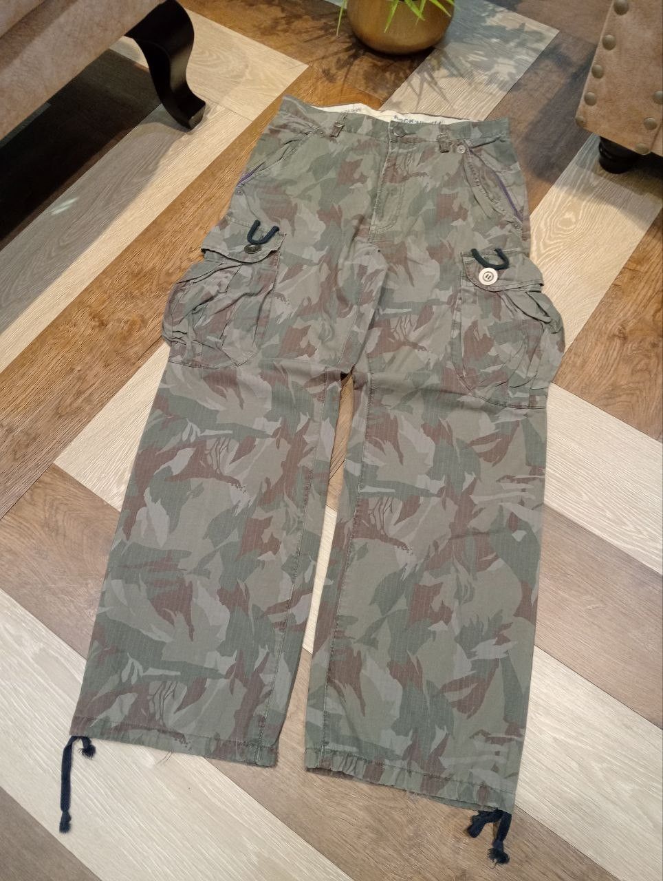PPFM VINTAGE PPFM JAPAN CAMO PARACHUTE CARGO PANTS Size US 29 - 2 Thumbnail
