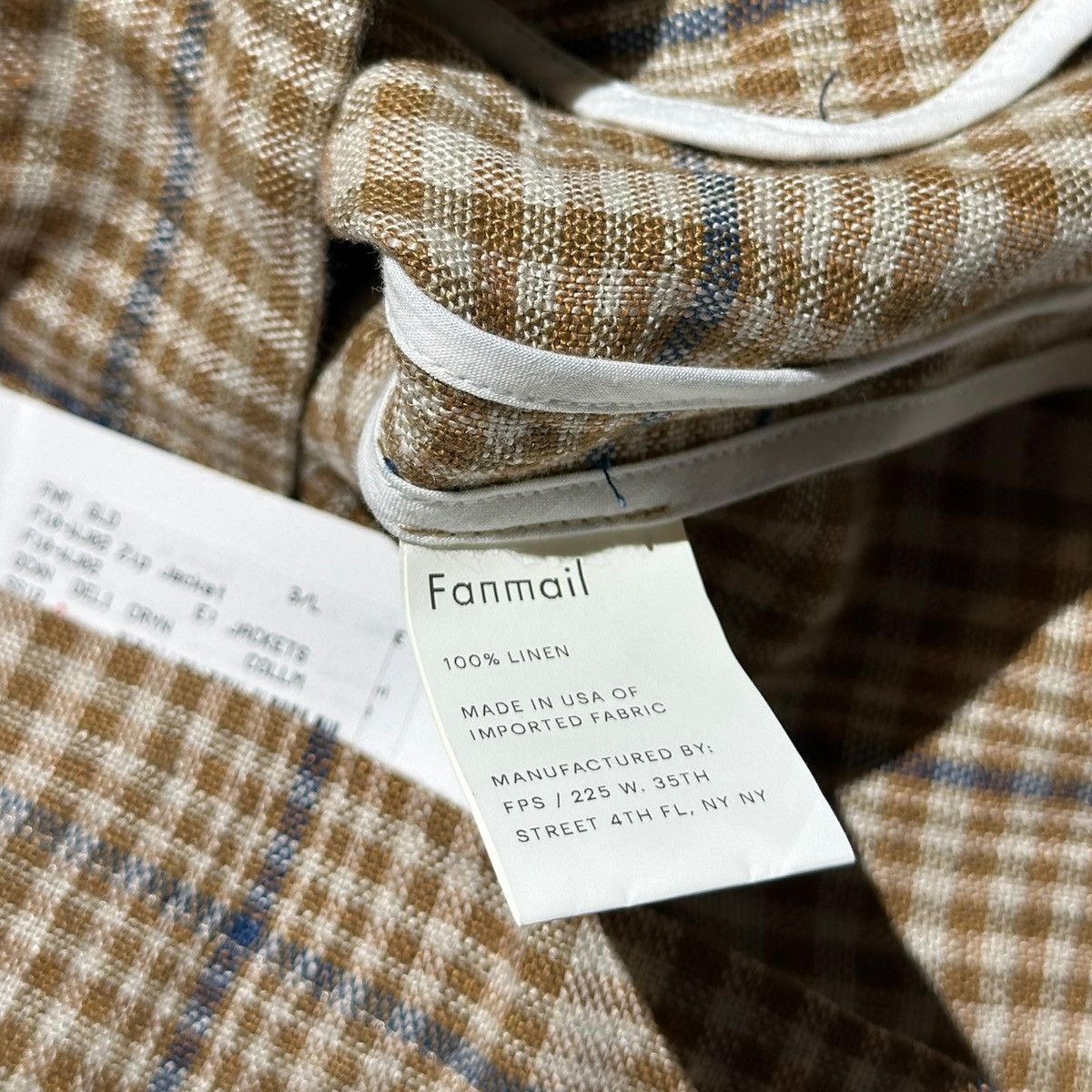 Fanmail Linen plaid zippered jacket Size US L / EU 52-54 / 3 - 3 Thumbnail