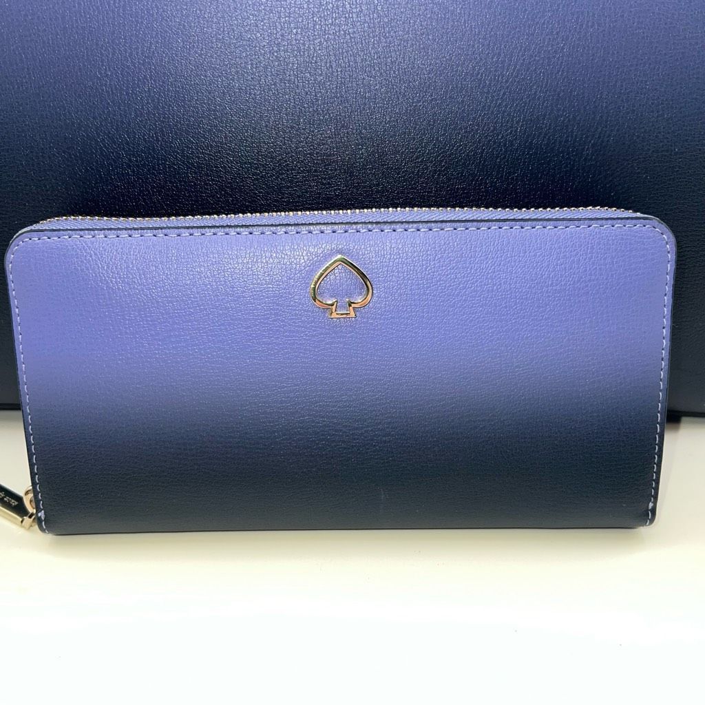 Kate Spade Kate Spade Large Adel Tote Bag and Long Wallet Set in Nightcap Purple Ombré Size ONE SIZE - 3 Thumbnail