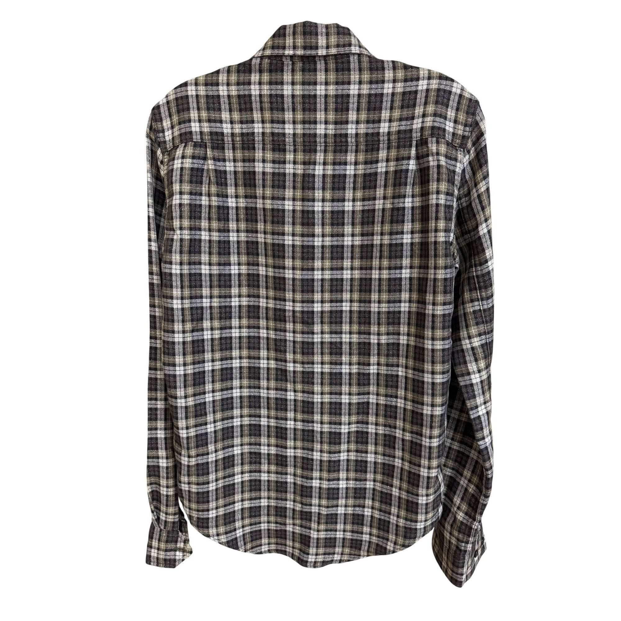 Saint Laurent Paris Saint Laurent Paris Mens Plaid Button-Up Shirt S Made In Jap Size S / US 4 / IT 40 - 2 Thumbnail