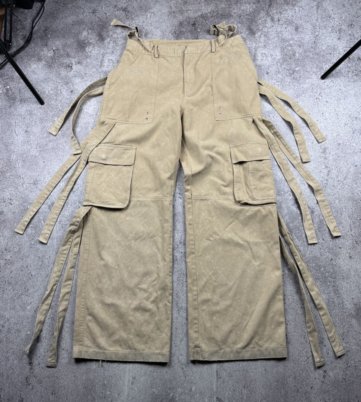 Japanese Brand Vintage Cargo Junya Style Baggy Bondage Pants Y2K Japan vibe Size 34" / US 12 / IT 48 - 1 Thumbnail