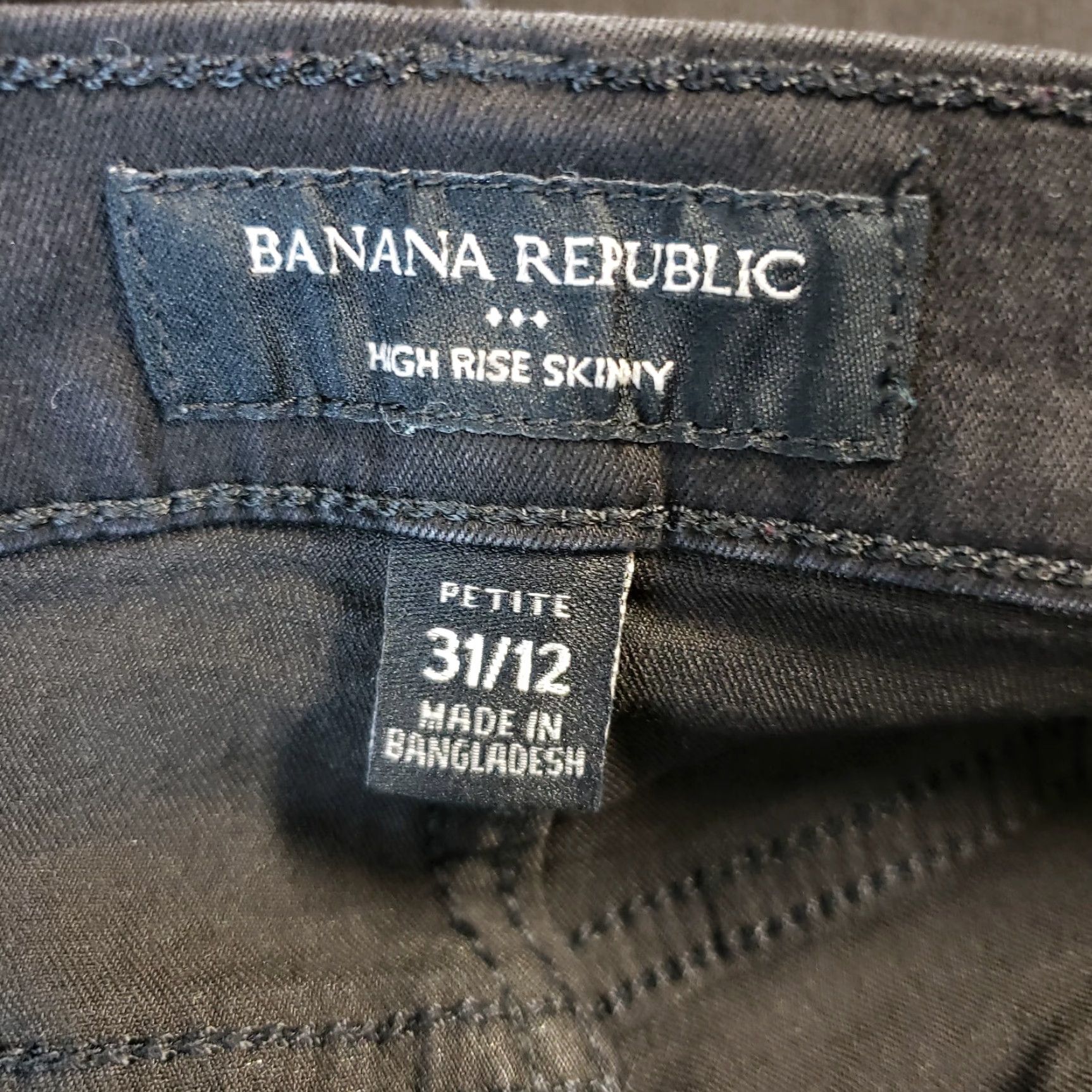 Banana Republic Banana Republic Womens High Rise Skinny Jeans Sz 31P Black Denim Size 24" / US 00 / IT 34 - 6 Thumbnail