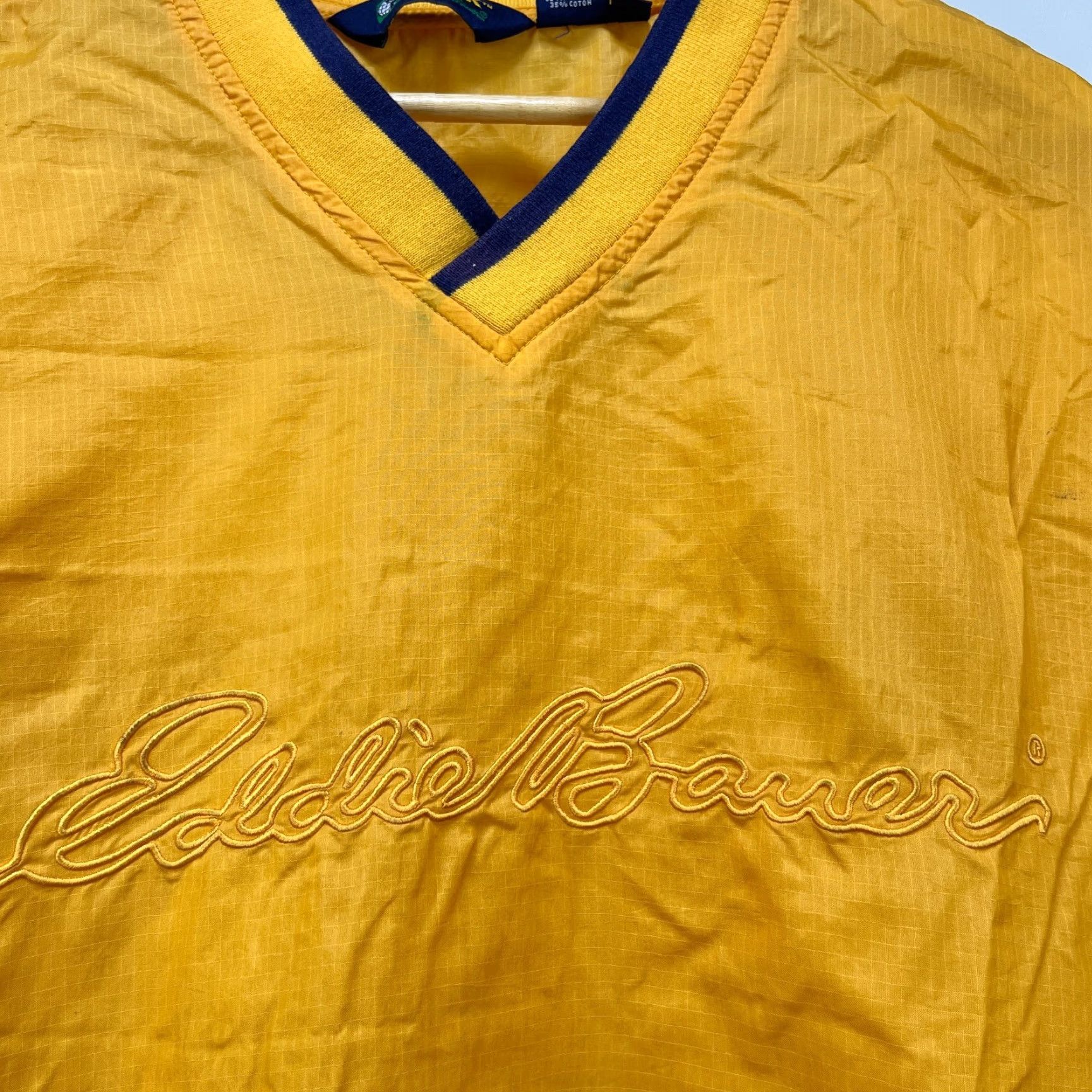 Eddie Bauer VINTAGE Eddie Bauer Jacket Windbreaker 2XL Mens Yellow Nylon 90s 2XL Windbreaker Jacket Size US XXL / EU 58 / 5 - 3 Thumbnail