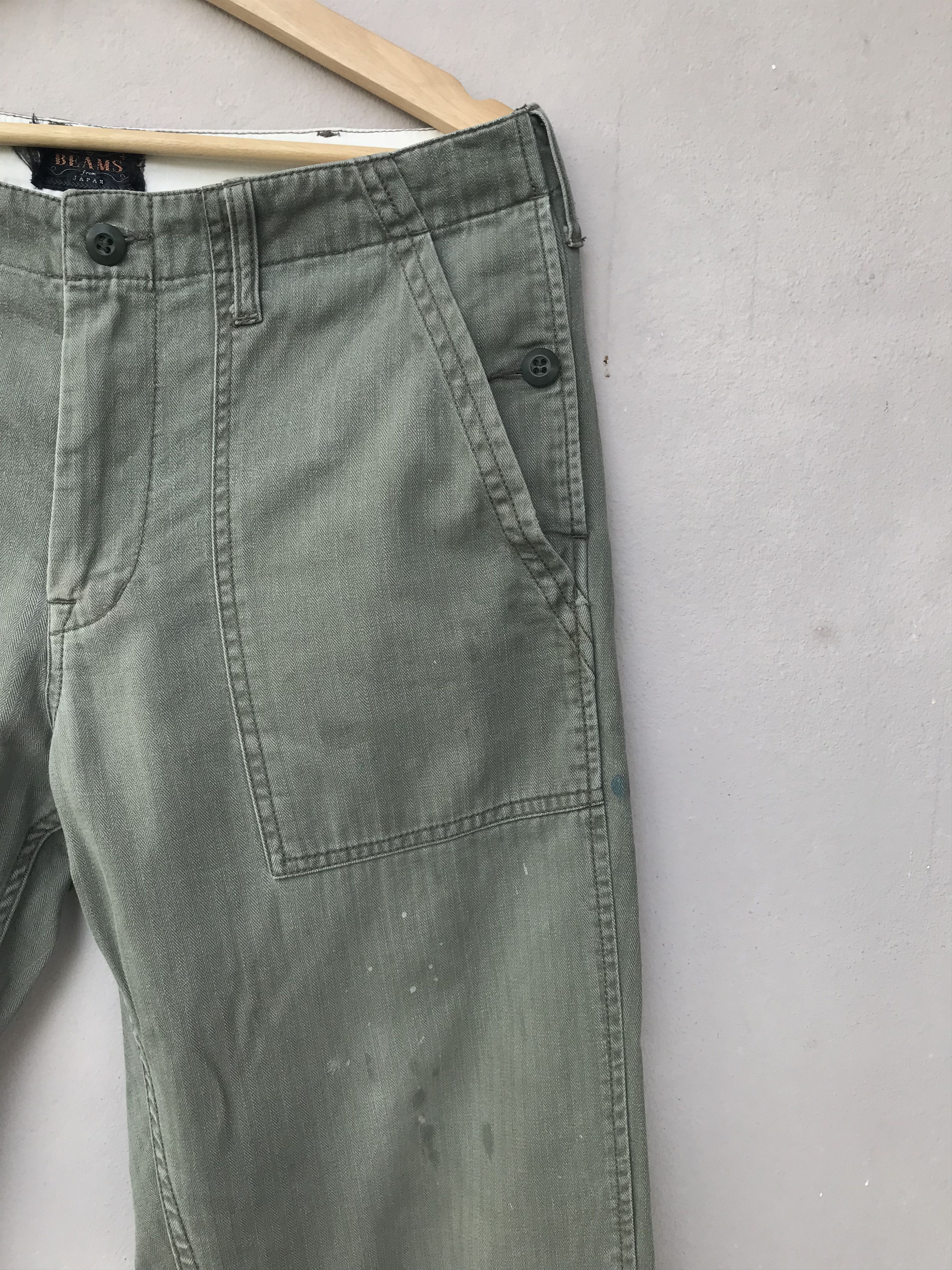 Vintage Vintage Distressed Beams Herringbone Baker Pants Size US 34 / EU 50 - 2 Thumbnail