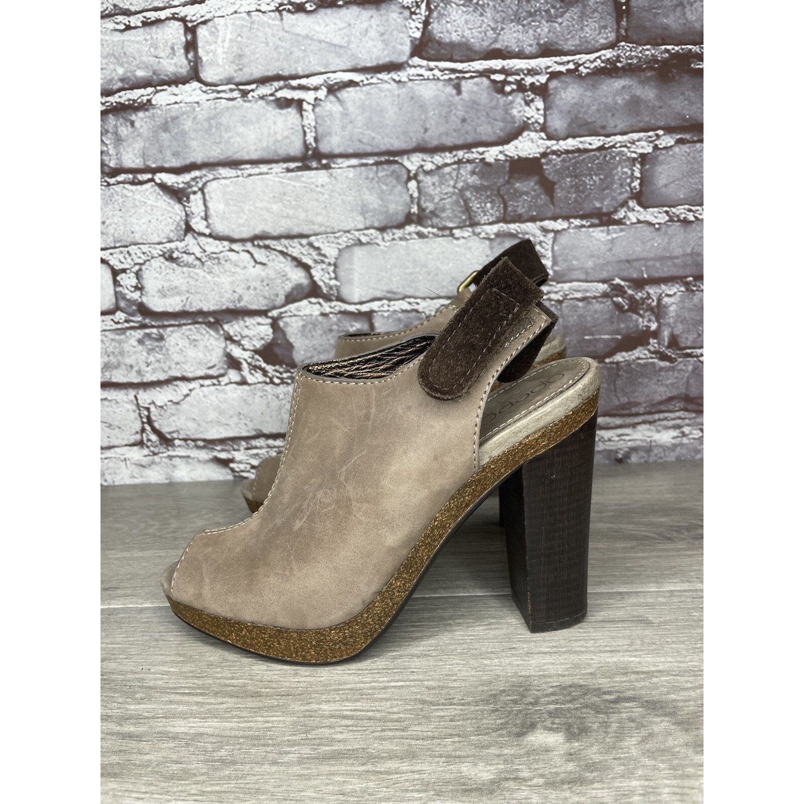 Other Apepazza Parma Brown Taupe Leather Peep Toe Heeed Booties Wo Size US 7.5 / IT 37.5 - 13 Thumbnail