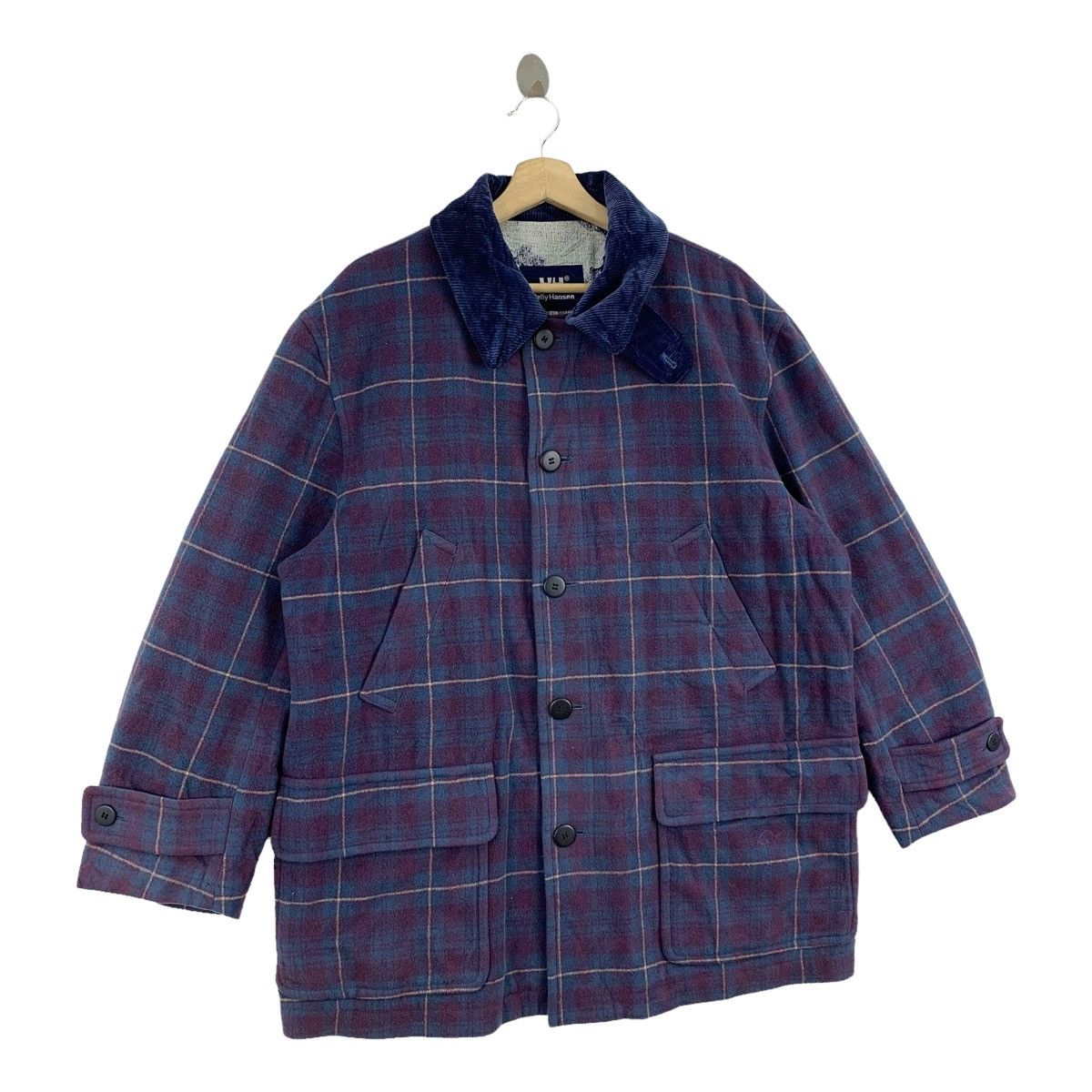 Helly Hansen Vintage HELLY HANSEN Outdoor Checkered Wool Coat Jacket Size US M / EU 48-50 / 2 - 4 Thumbnail