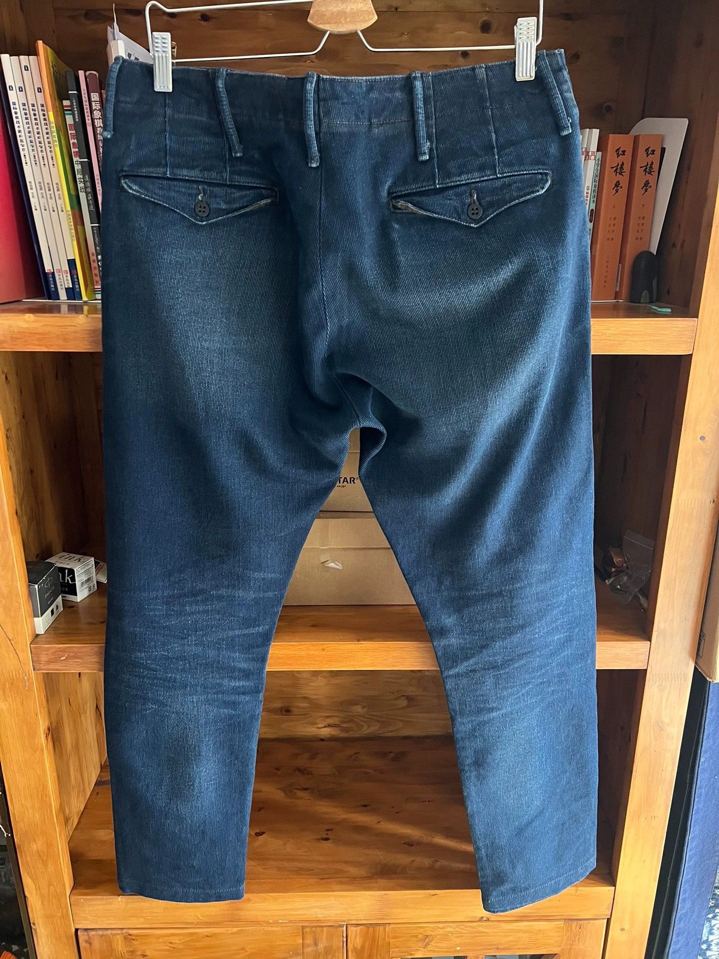 RRL Ralph Lauren RRL Double RL Washed Indigo Corduroy Tapered Officer Pants Size US 32 / EU 48 - 7 Thumbnail