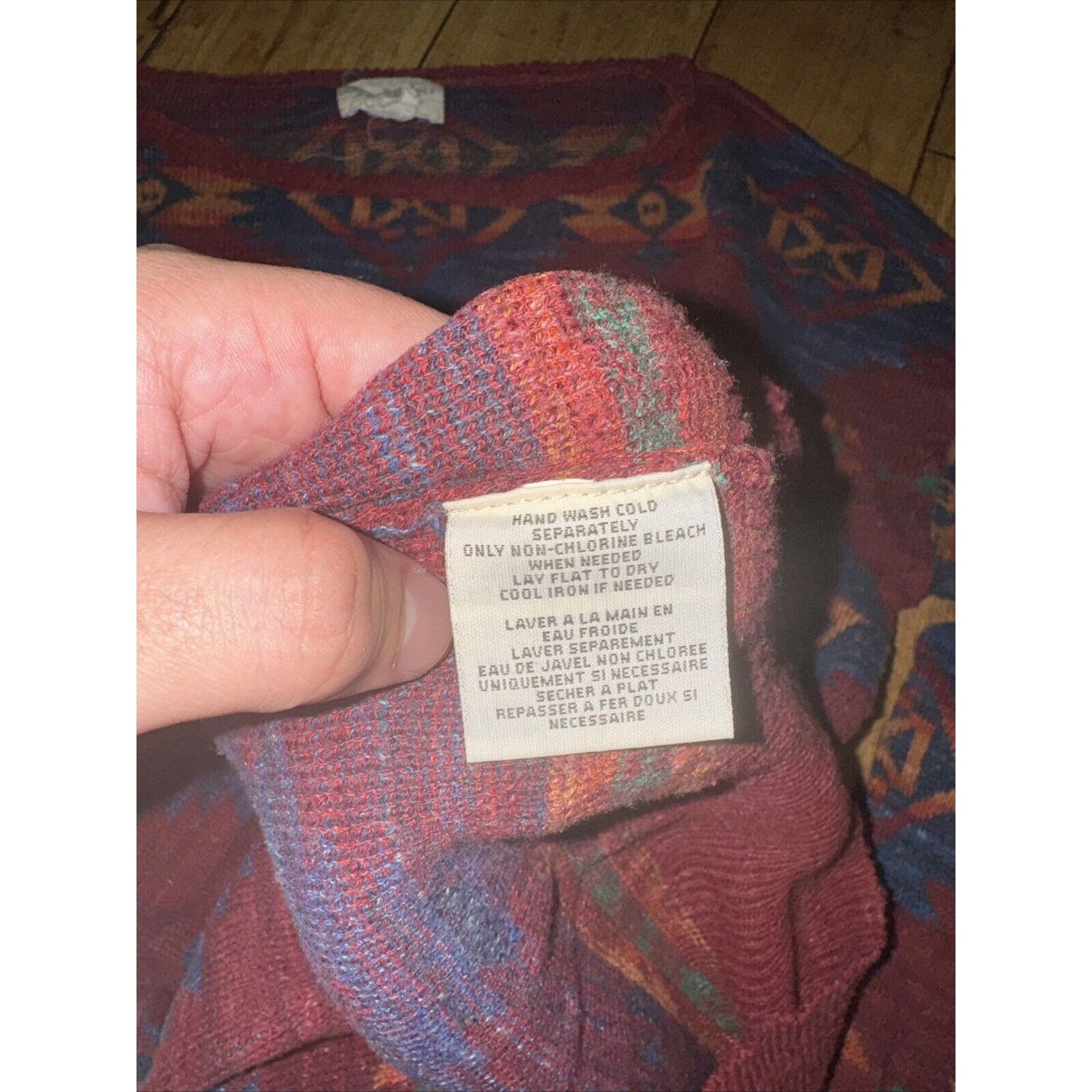 Native × Ralph Lauren × Vintage Ralph Lauren Denim & Supply Knitted Sweatshirt Red XL 24x26 Size US XL / EU 56 / 4 - 4 Thumbnail