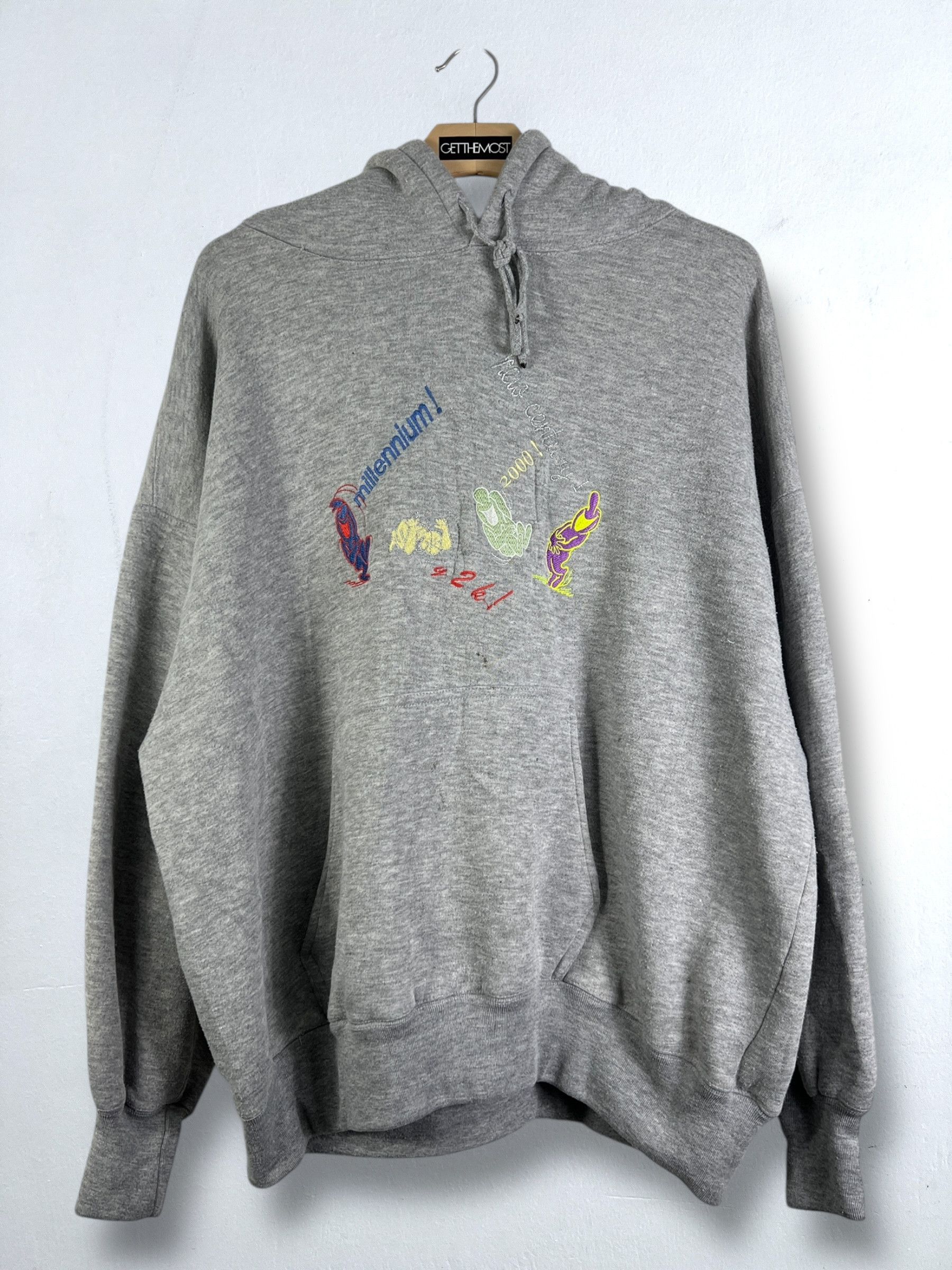 Vintage No.5097 Vintage Y2K Embroidery Graphic Hoodie (XXL) Size US XXL / EU 58 / 5 - 1 Thumbnail